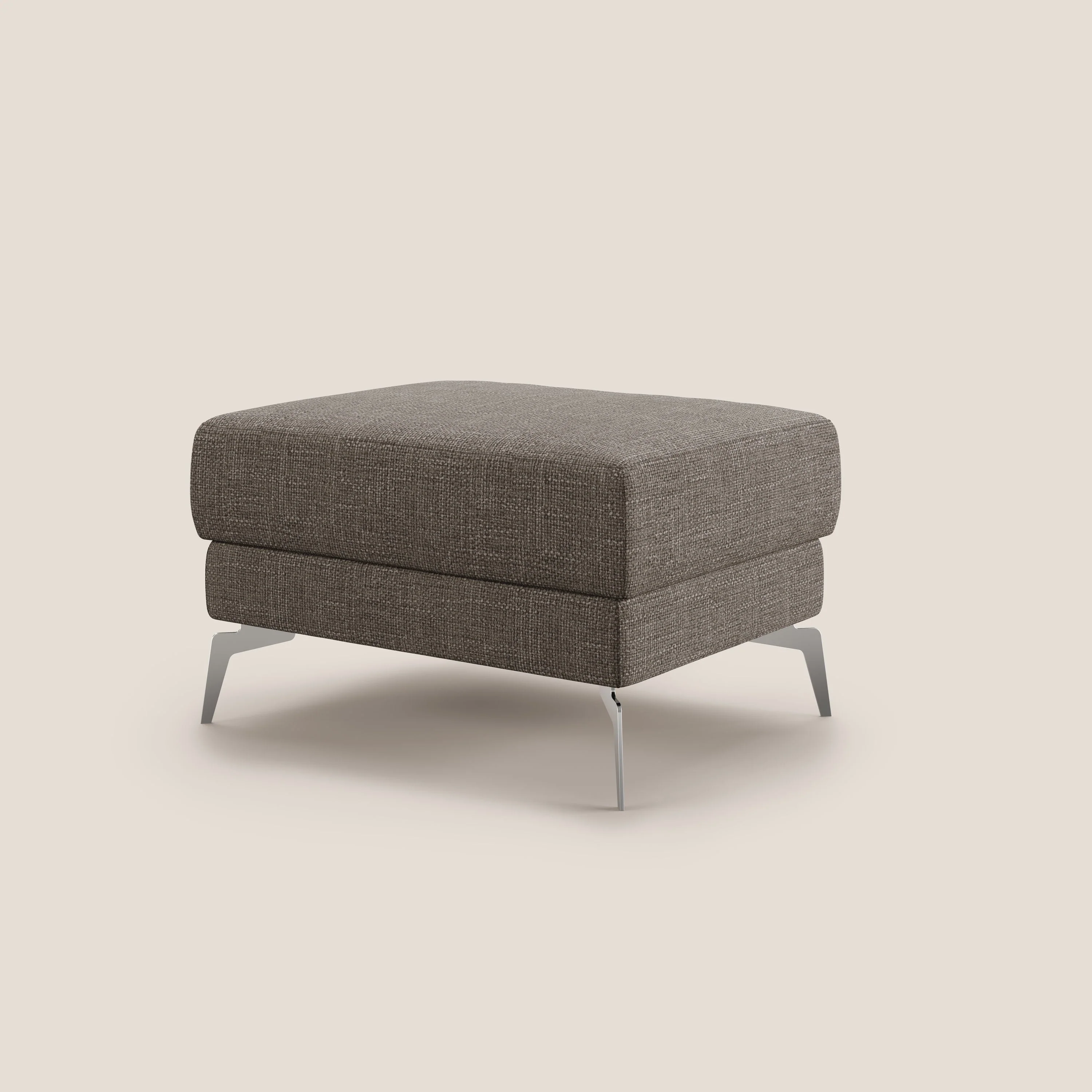 Star Pouf avec pieds hauts en tissu imperméable doux entrelacé T06 marron - Image 4