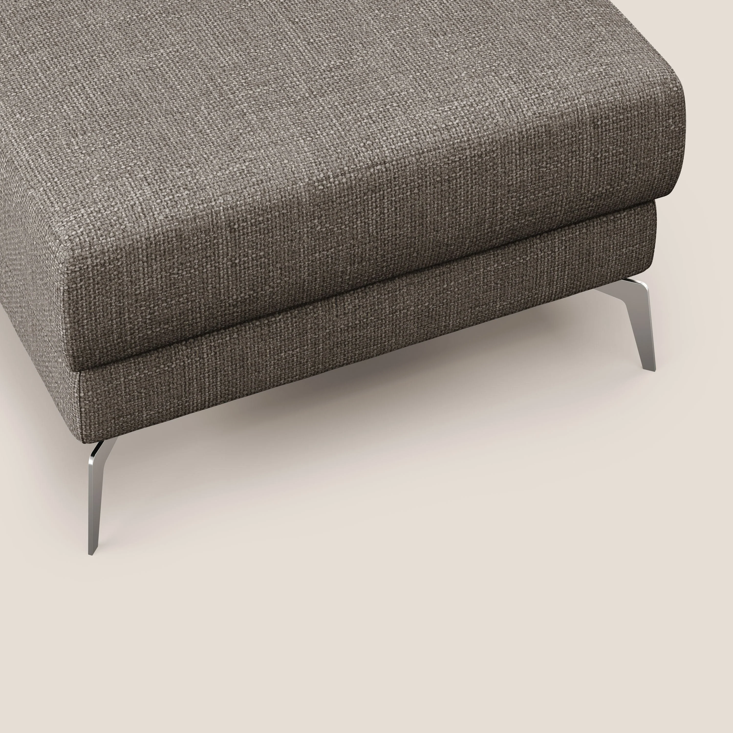 Star Pouf avec pieds hauts en tissu imperméable doux entrelacé T06 marron - Image 6