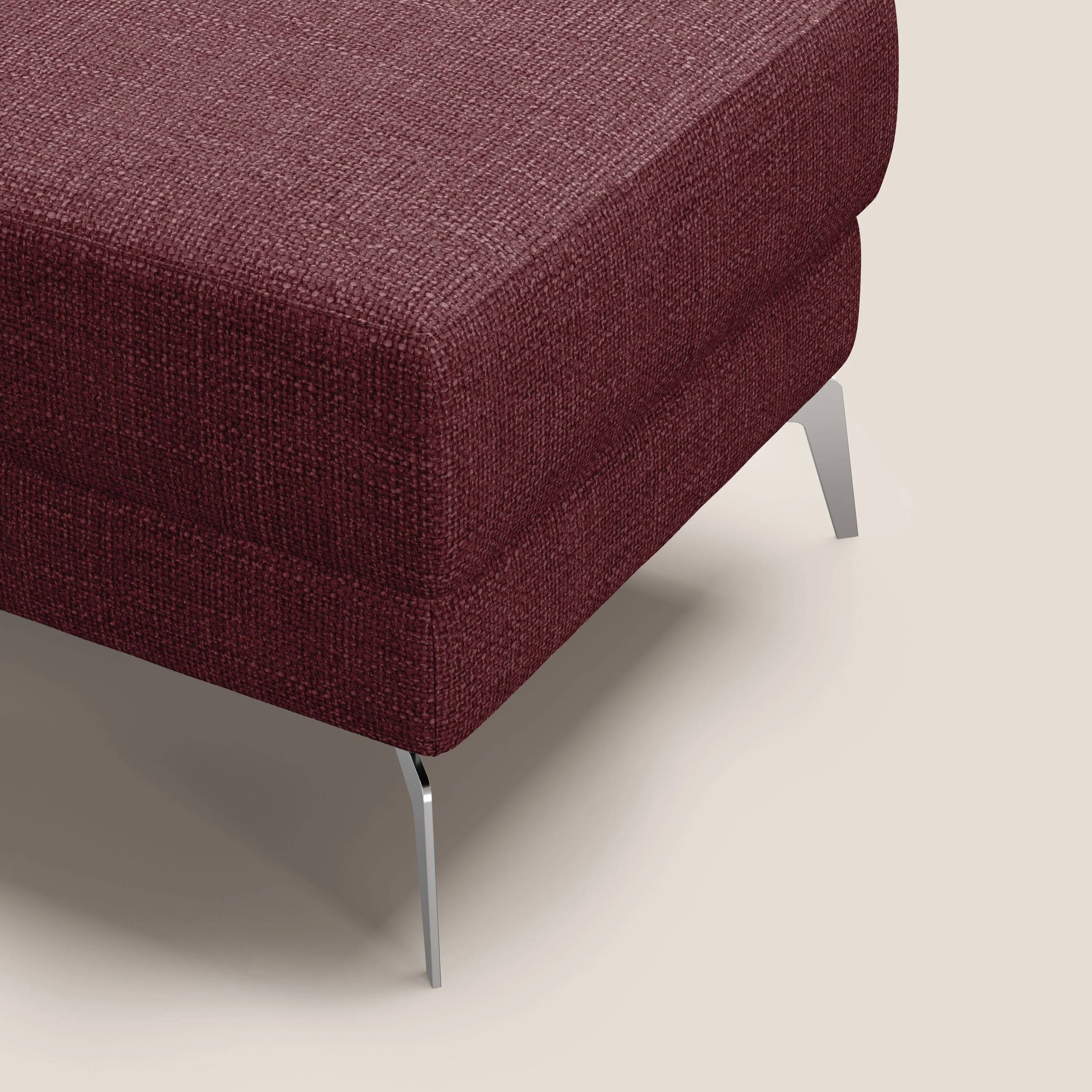 Star Pouf avec pieds hauts en tissu imperméable doux entrelacé T06 rouge - Image 7