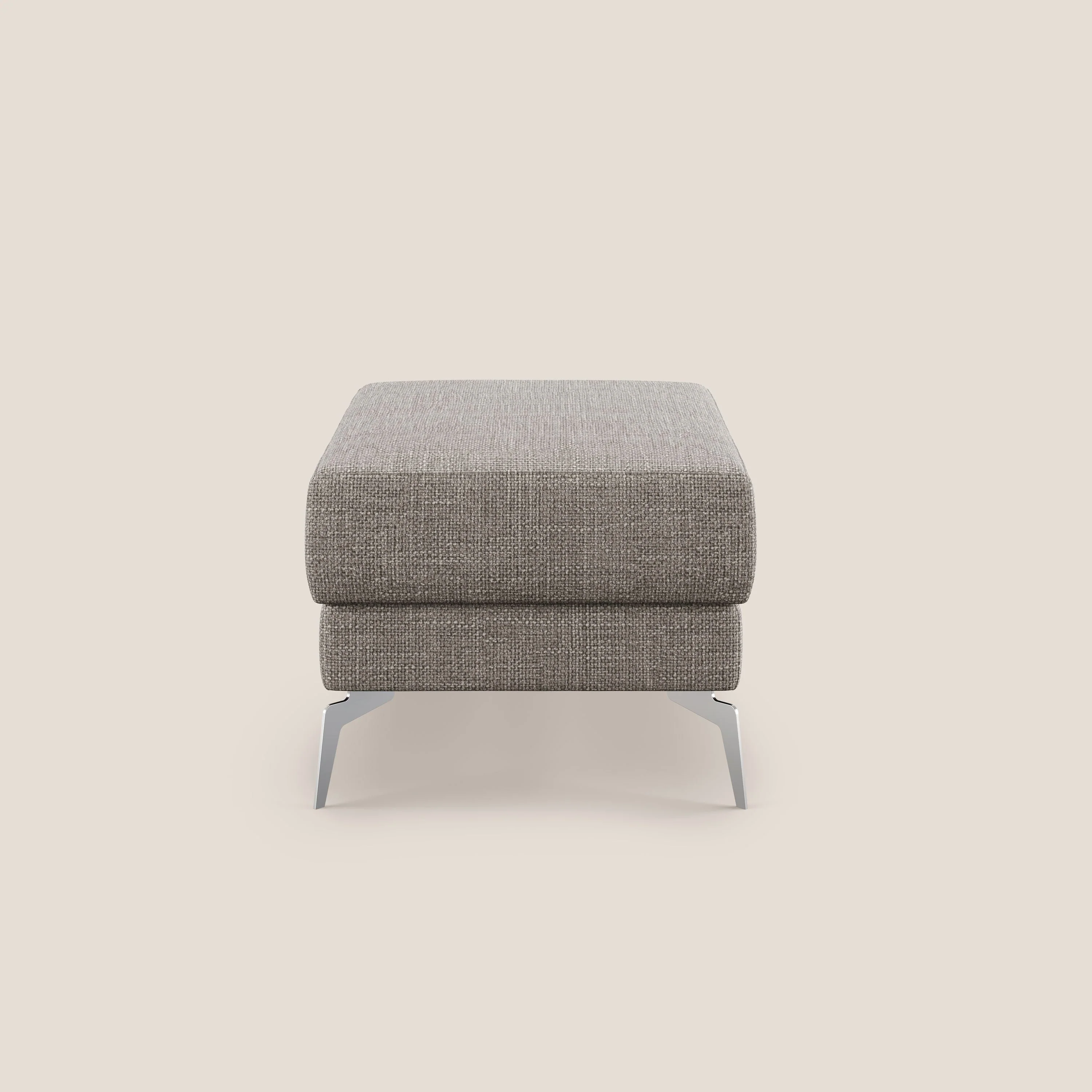 Star Pouf avec pieds hauts en tissu imperméable doux entrelacé T06 Taupe tortora - Image 3