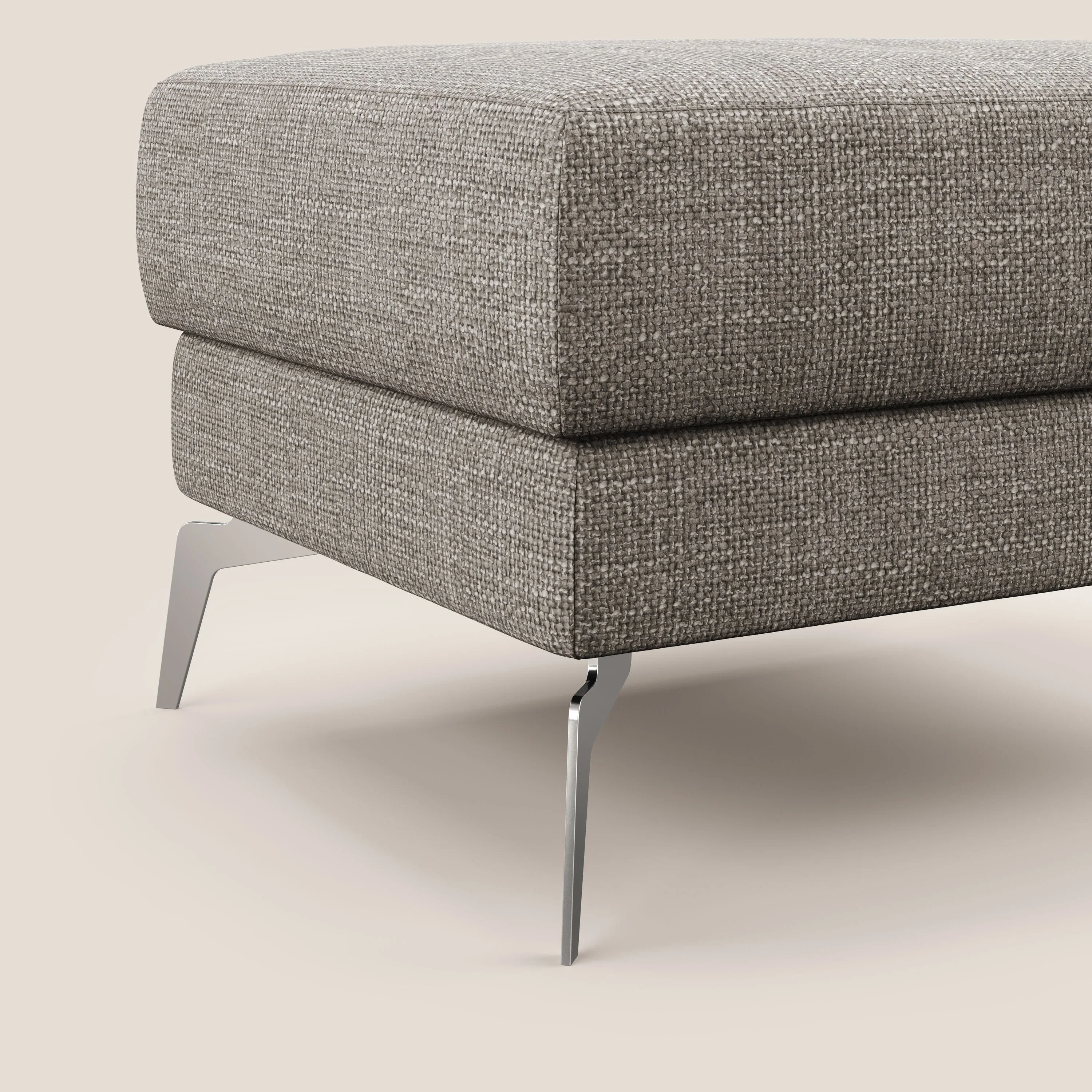 Star Pouf avec pieds hauts en tissu imperméable doux entrelacé T06 Taupe tortora - Image 5