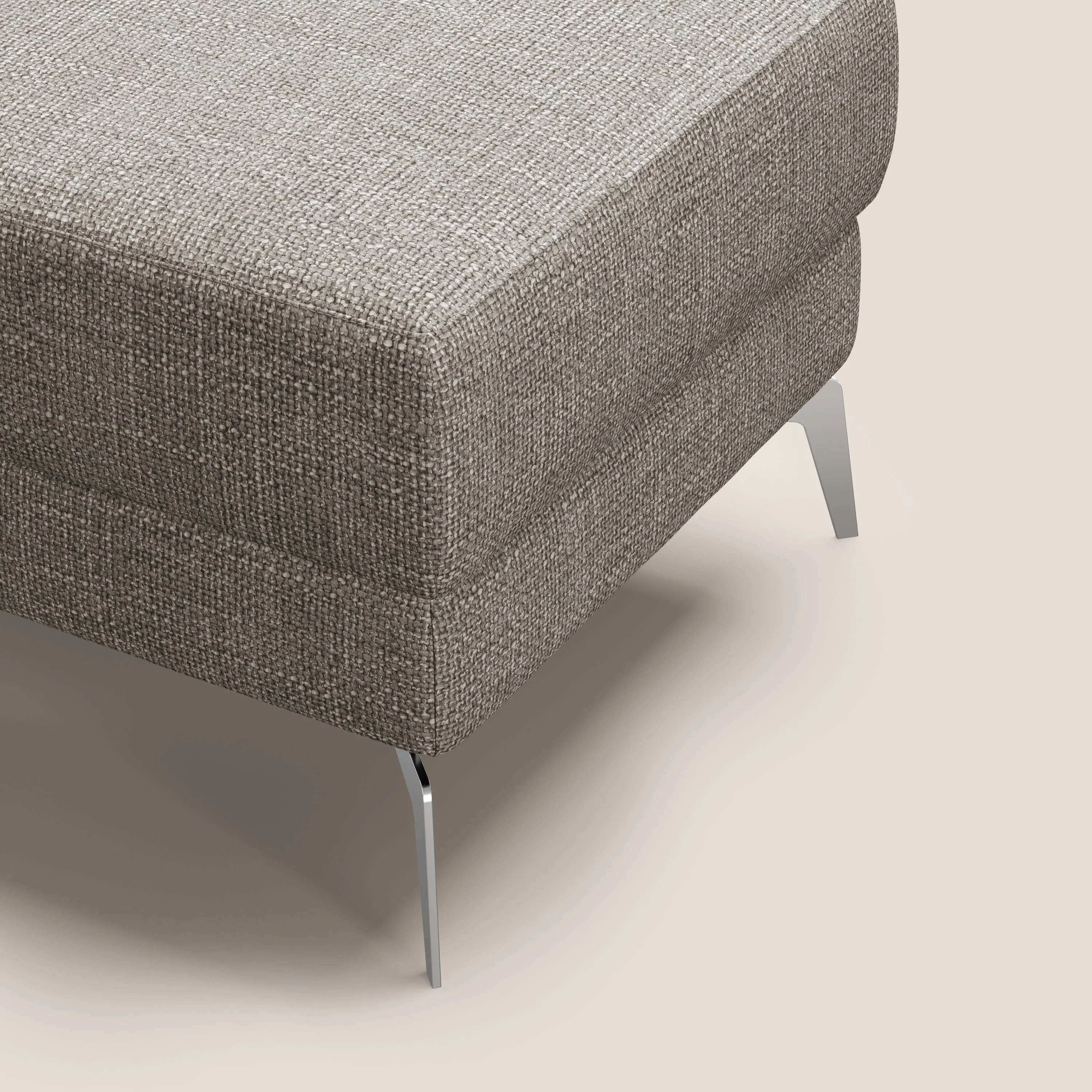 Star Pouf avec pieds hauts en tissu imperméable doux entrelacé T06 Taupe tortora - Image 7