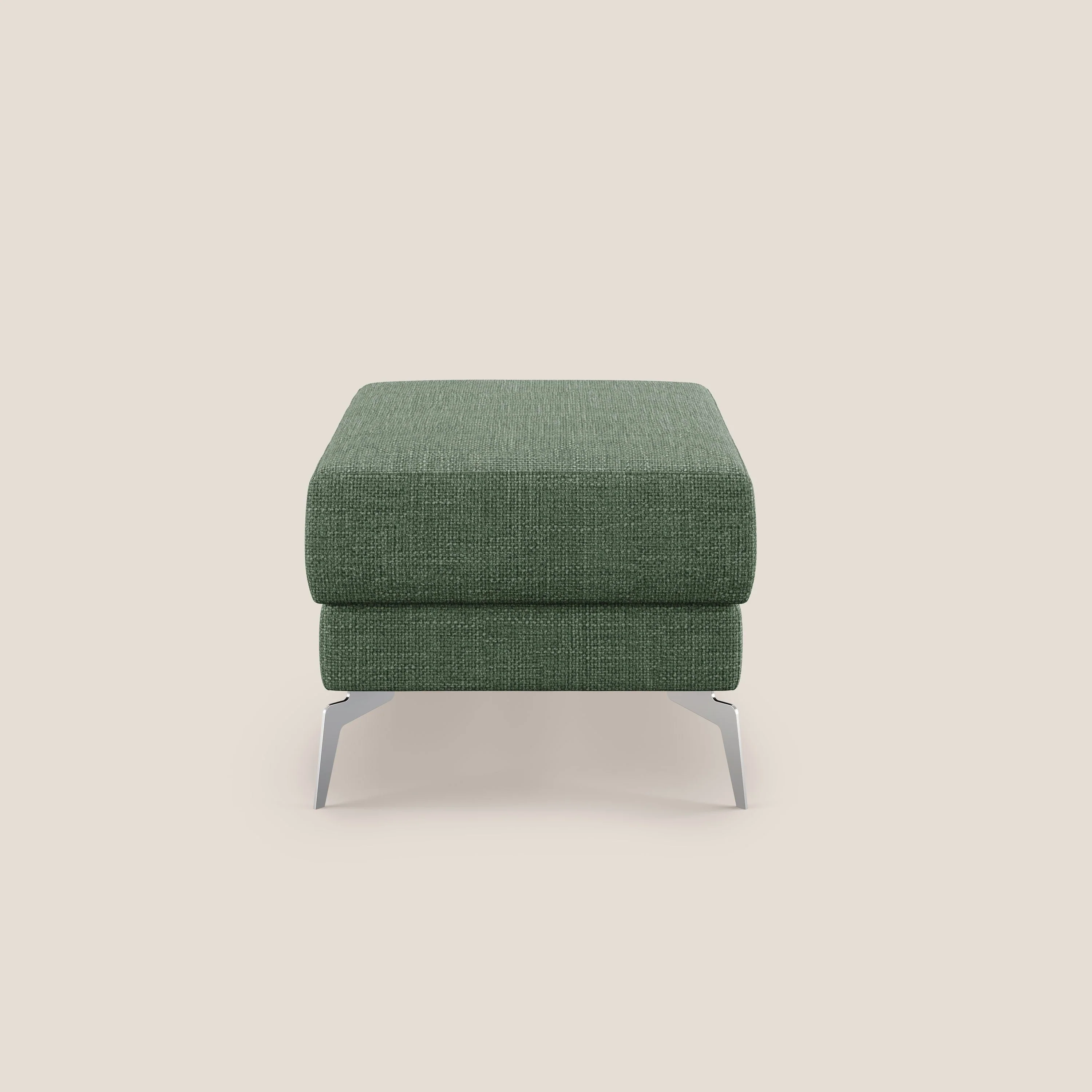 Star Pouf avec pieds hauts en tissu imperméable doux entrelacé T06 vert - Image 3