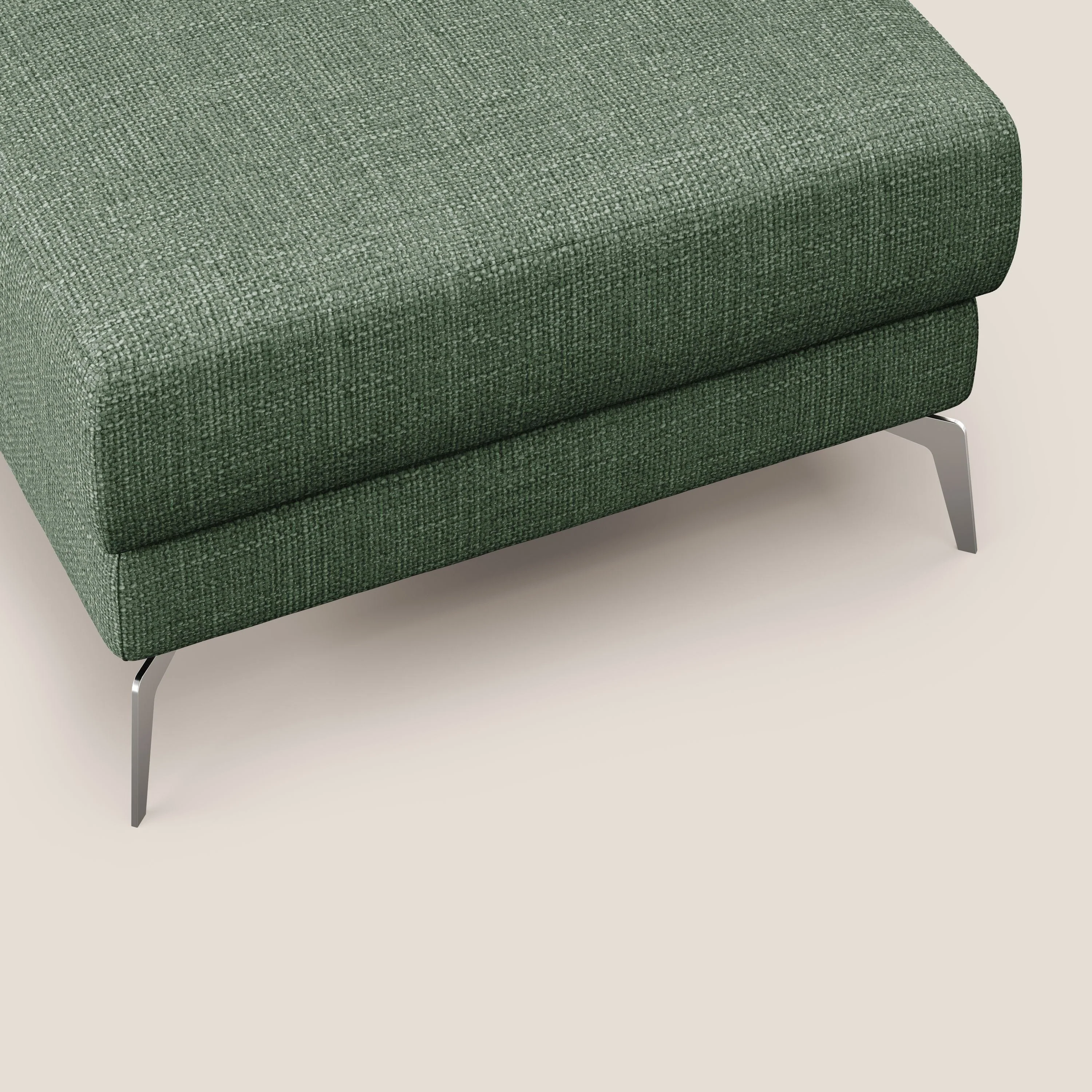 Star Pouf avec pieds hauts en tissu imperméable doux entrelacé T06 vert - Image 6