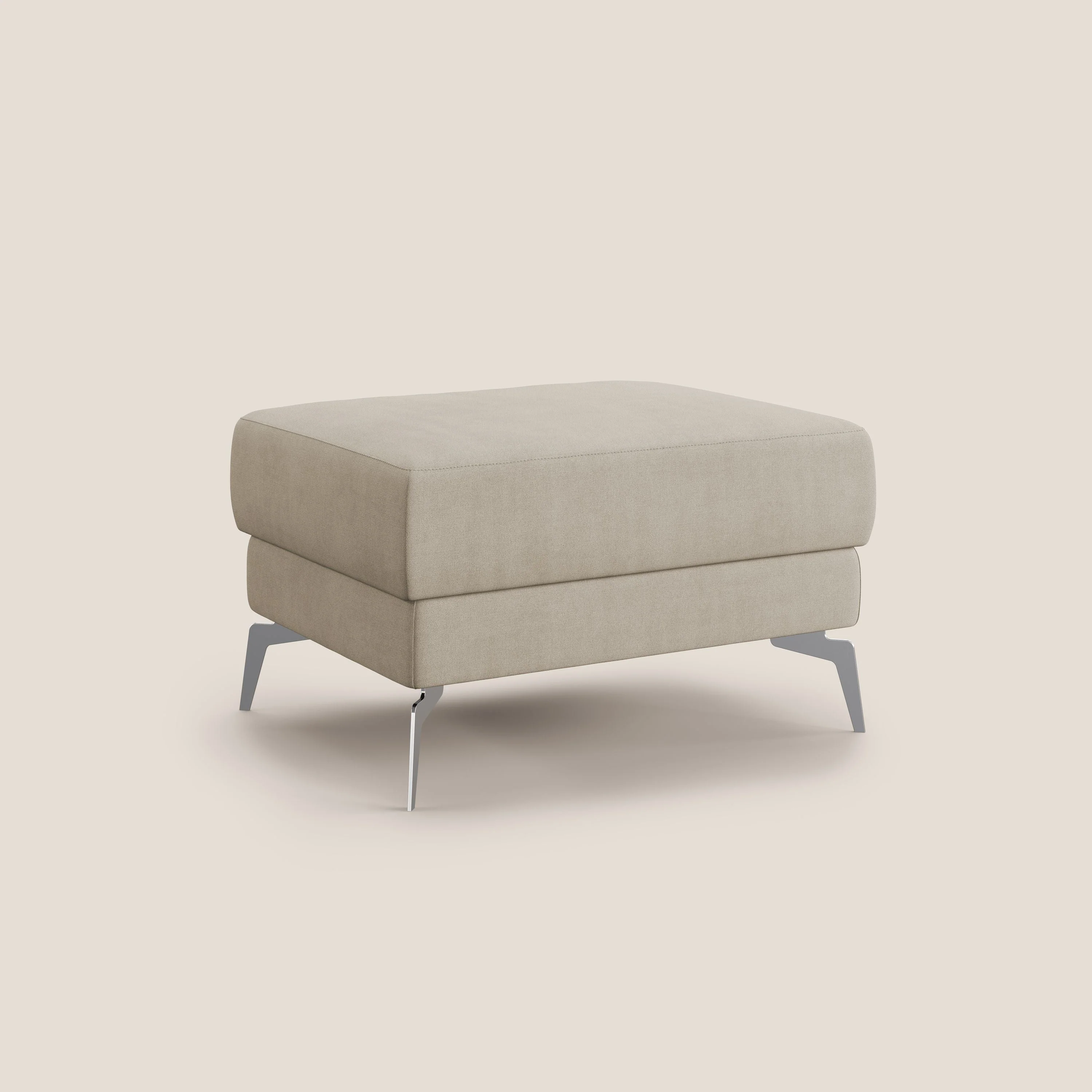 Star Pouf avec pieds hauts en tissu imperméable T02 beige - Image 2