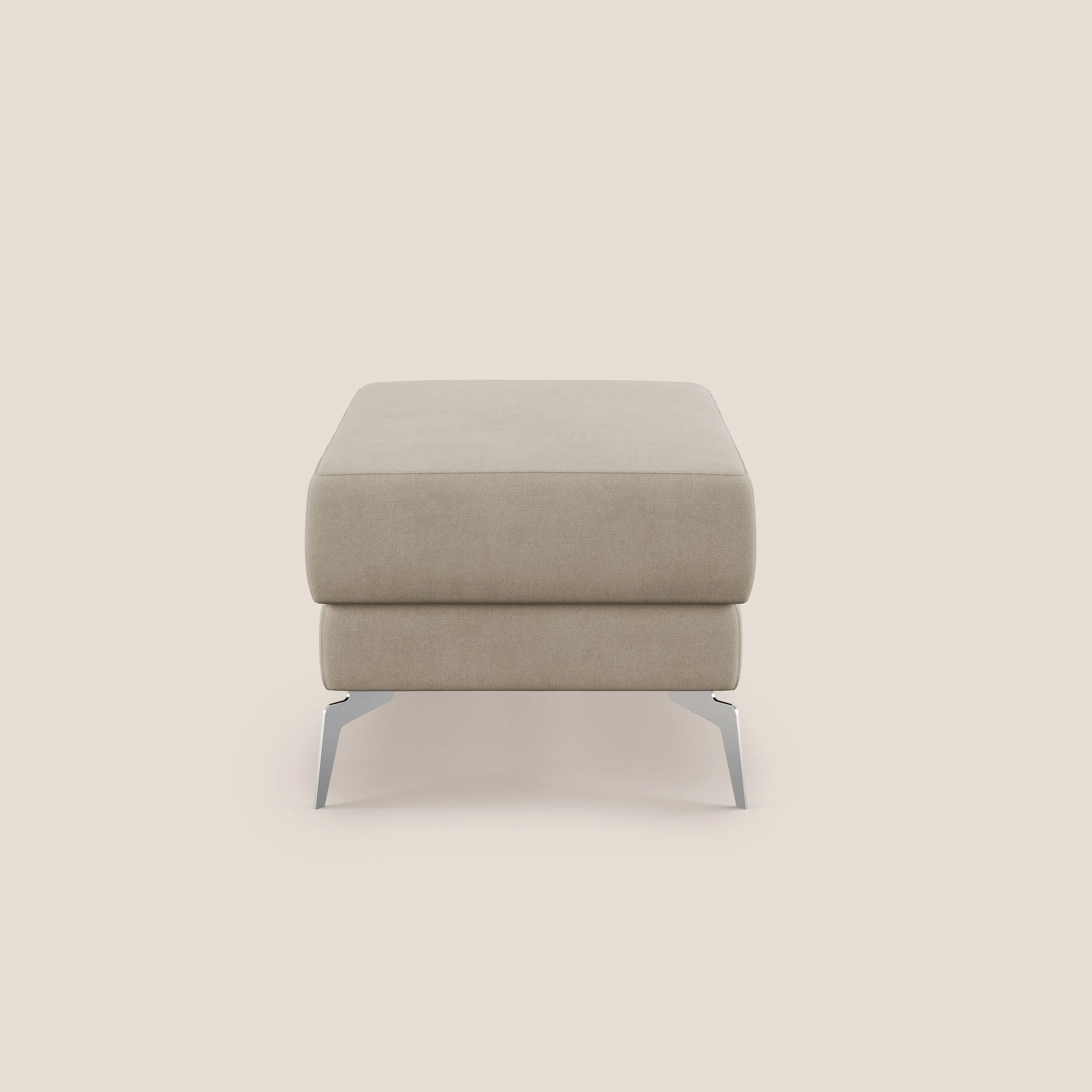 Star Pouf avec pieds hauts en tissu imperméable T02 beige - Image 3