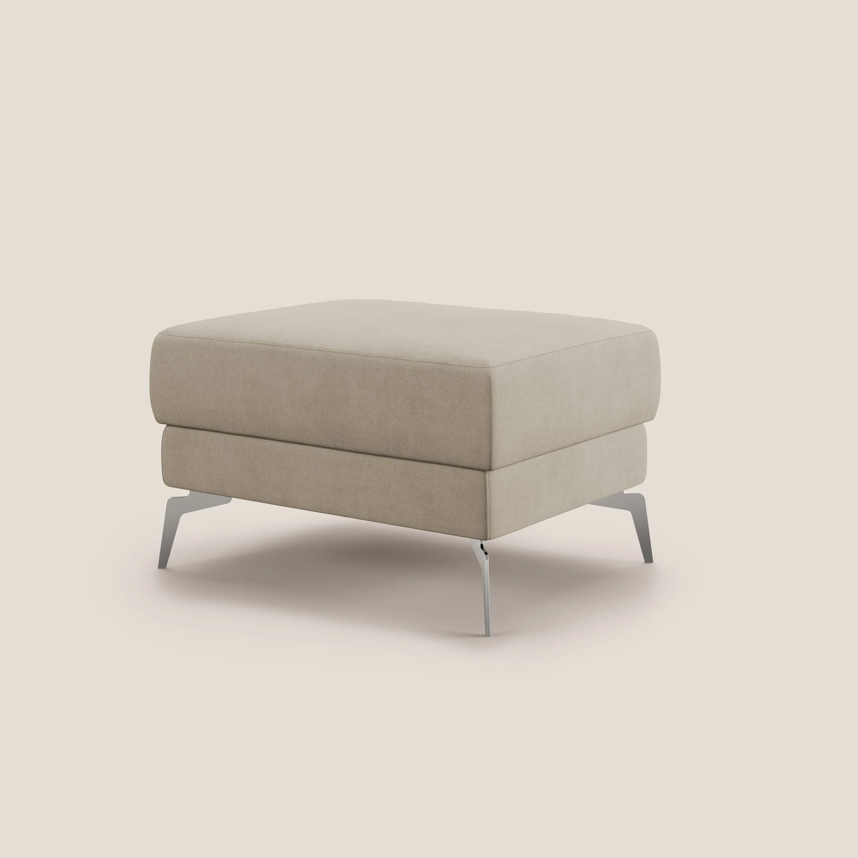 Star Pouf avec pieds hauts en tissu imperméable T02 beige - Image 4