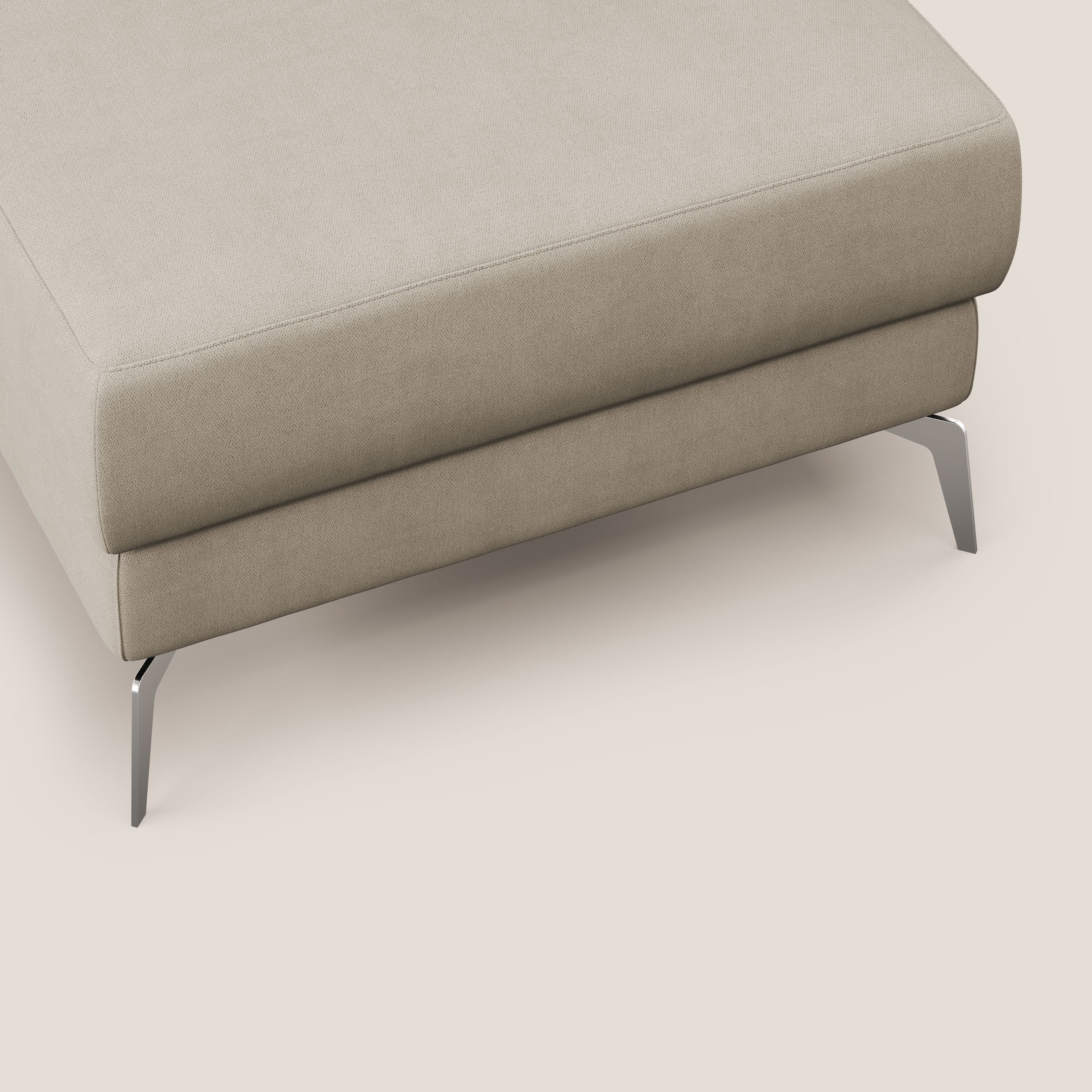 Star Pouf avec pieds hauts en tissu imperméable T02 beige - Image 6