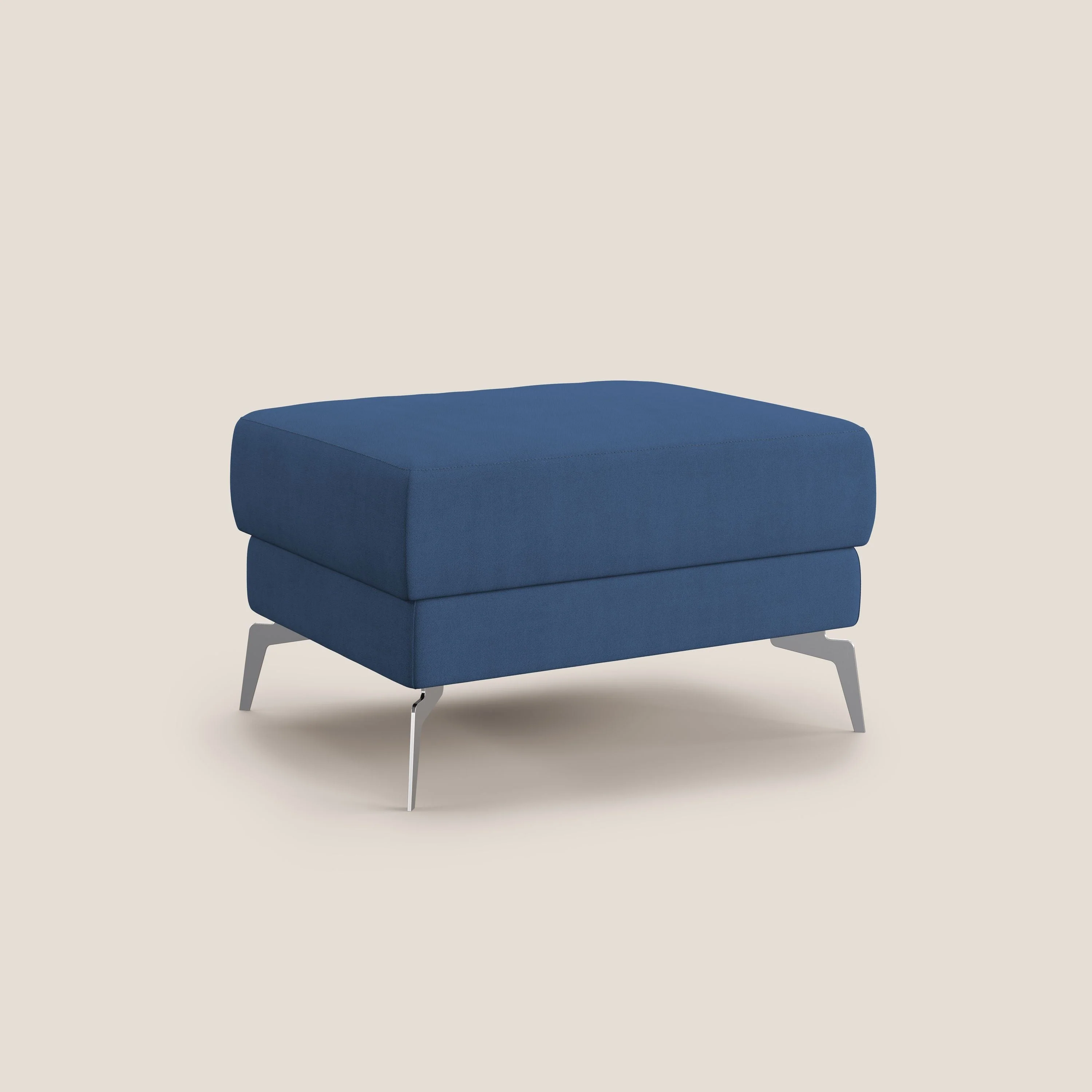 Star Pouf avec pieds hauts en tissu imperméable T02 bleu - Image 2