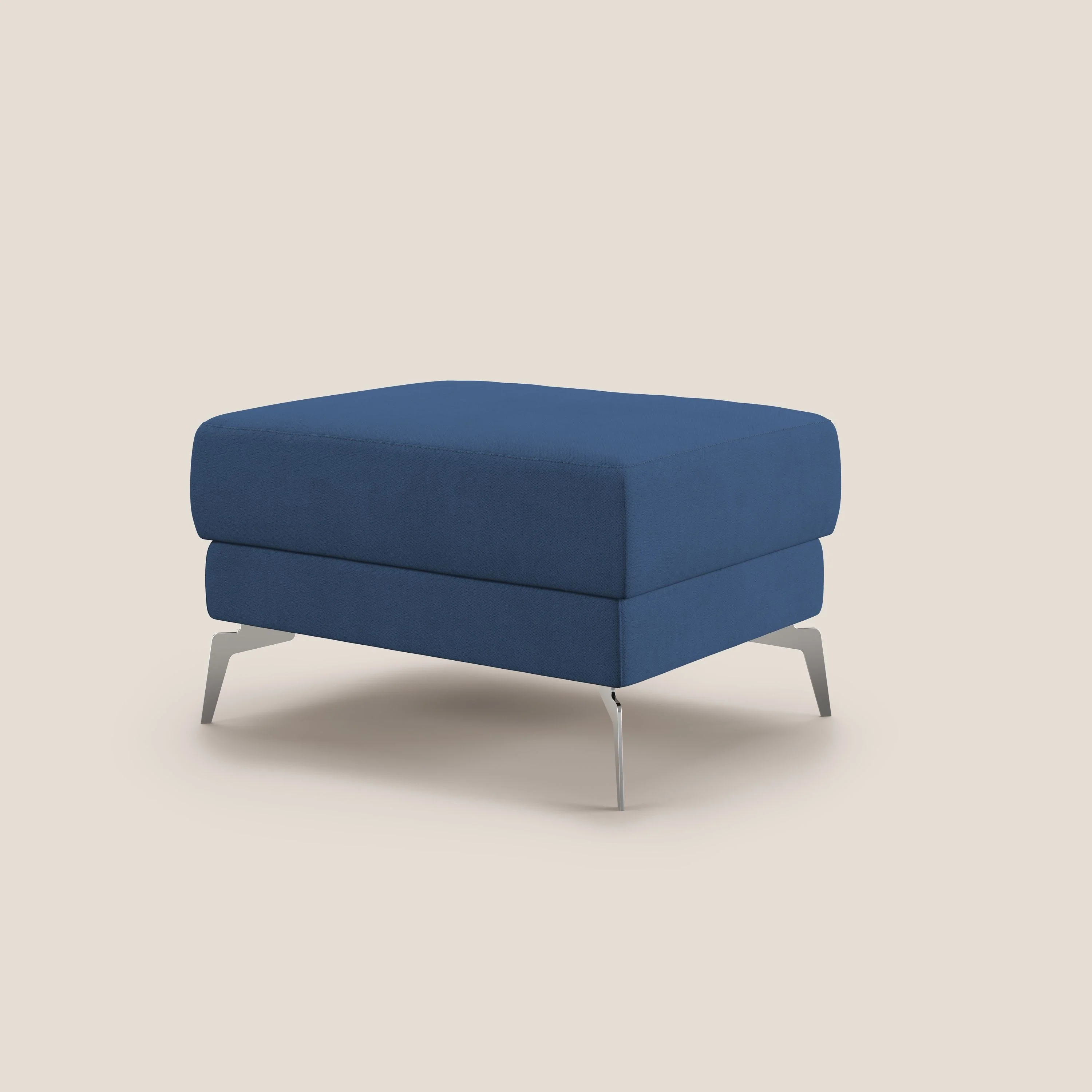Star Pouf avec pieds hauts en tissu imperméable T02 bleu - Image 4