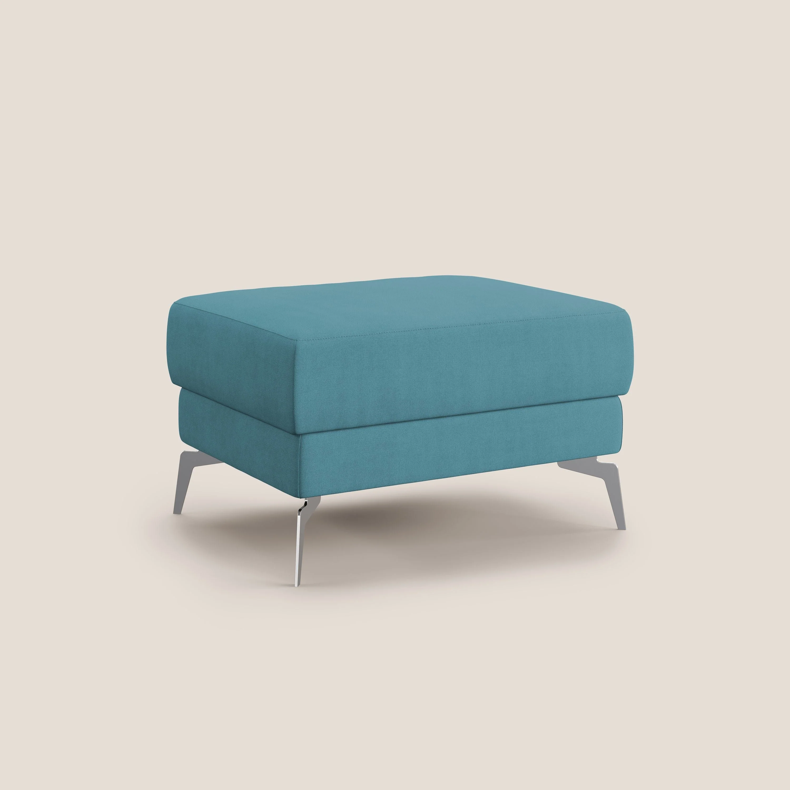 Star Pouf avec pieds hauts en tissu imperméable T02 bleu ciel - Image 2