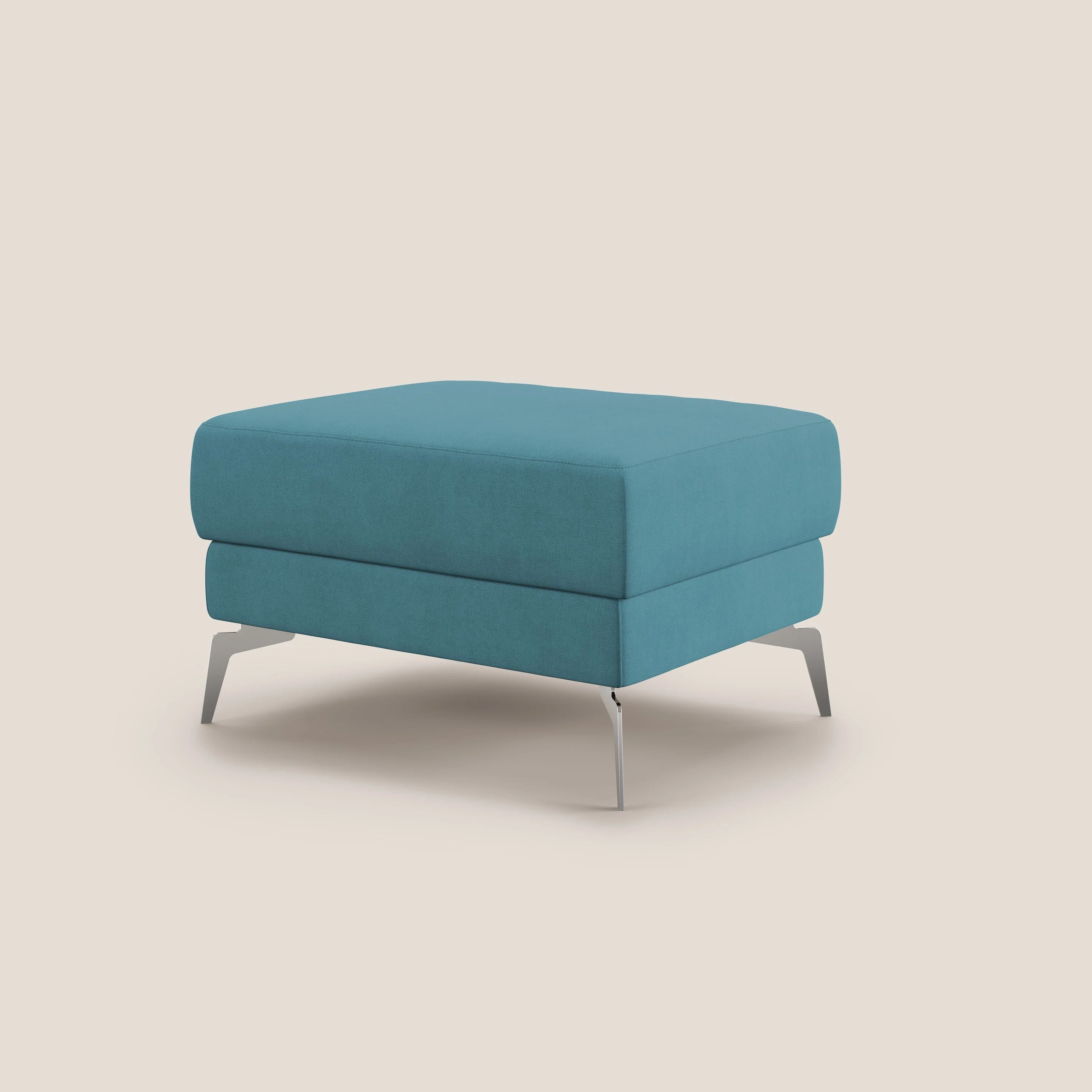 Star Pouf avec pieds hauts en tissu imperméable T02 bleu ciel - Image 4