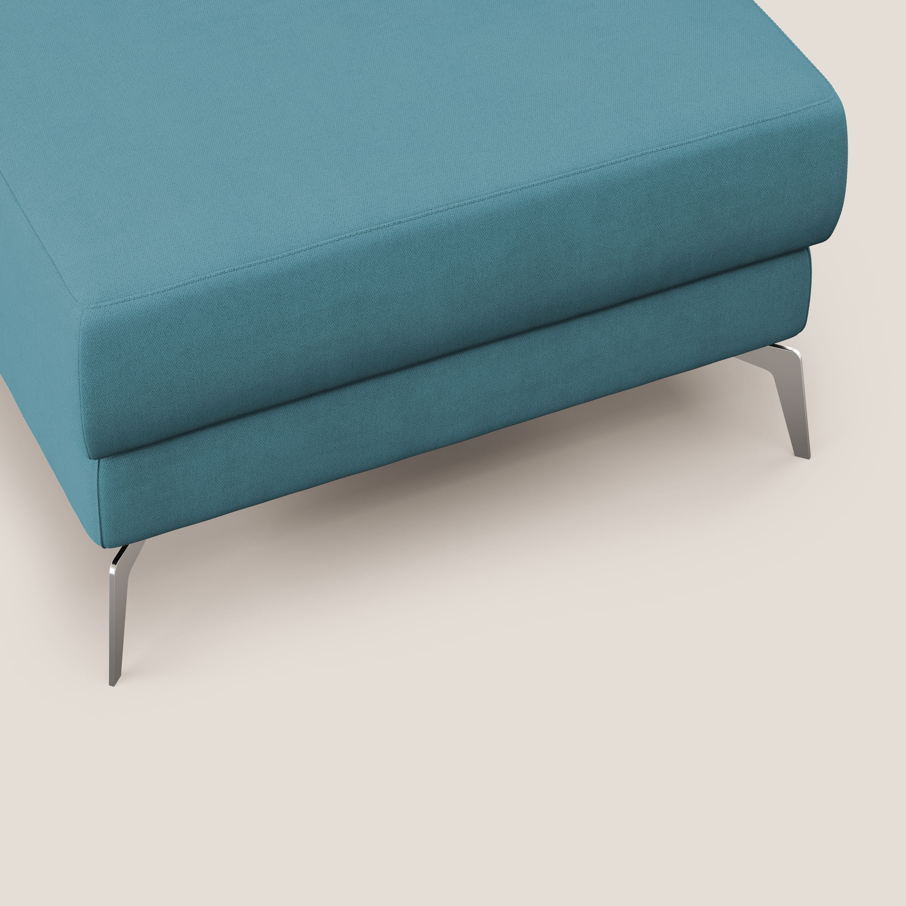 Star Pouf avec pieds hauts en tissu imperméable T02 bleu ciel - Image 6