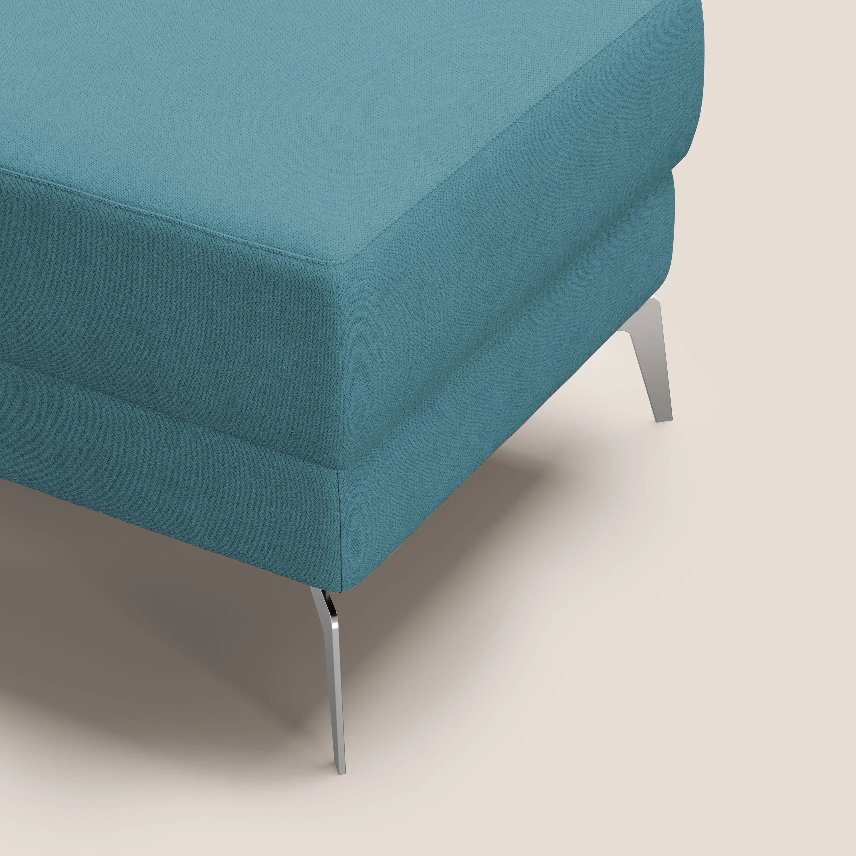 Star Pouf avec pieds hauts en tissu imperméable T02 bleu ciel - Image 7