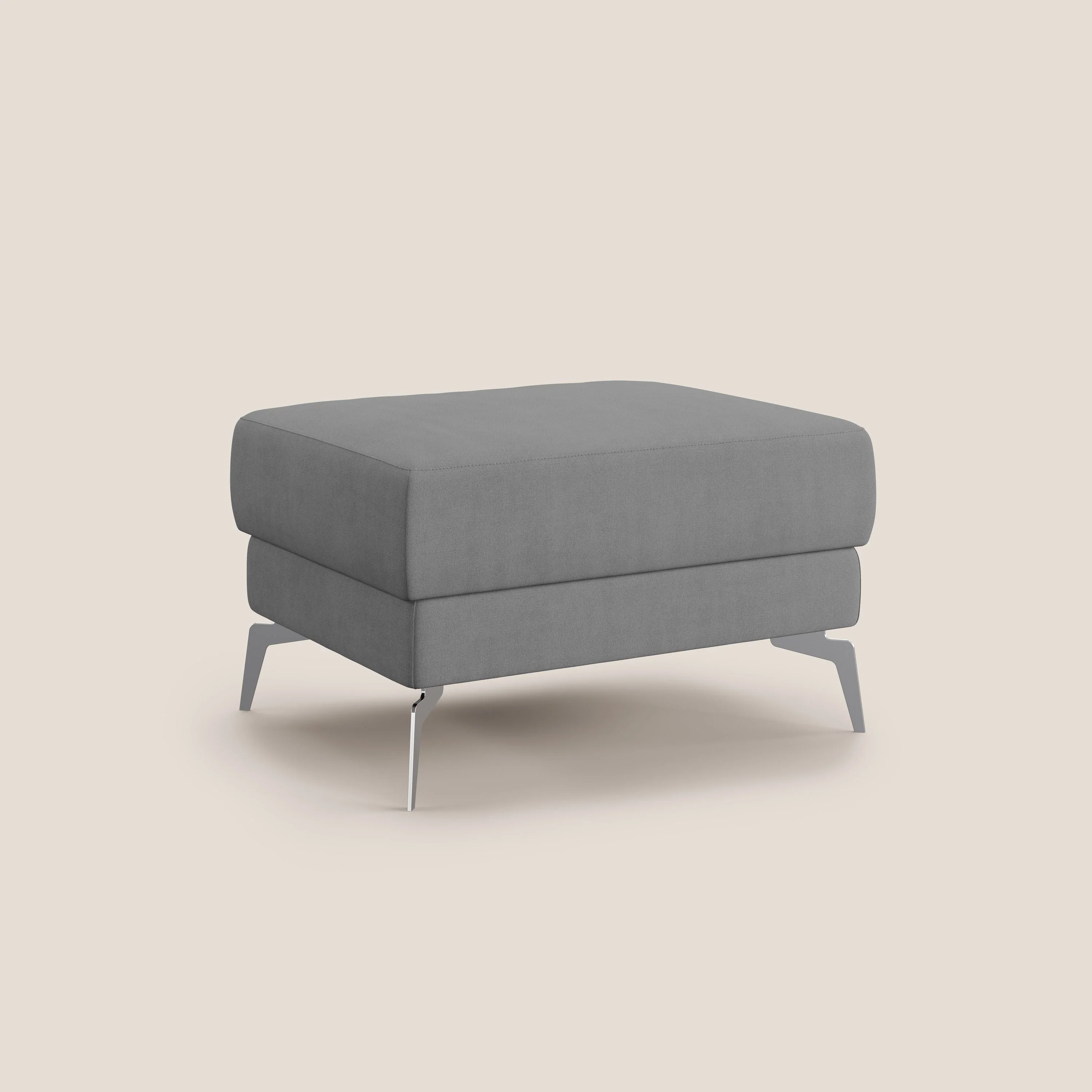 Star Pouf avec pieds hauts en tissu imperméable T02 gris - Image 2