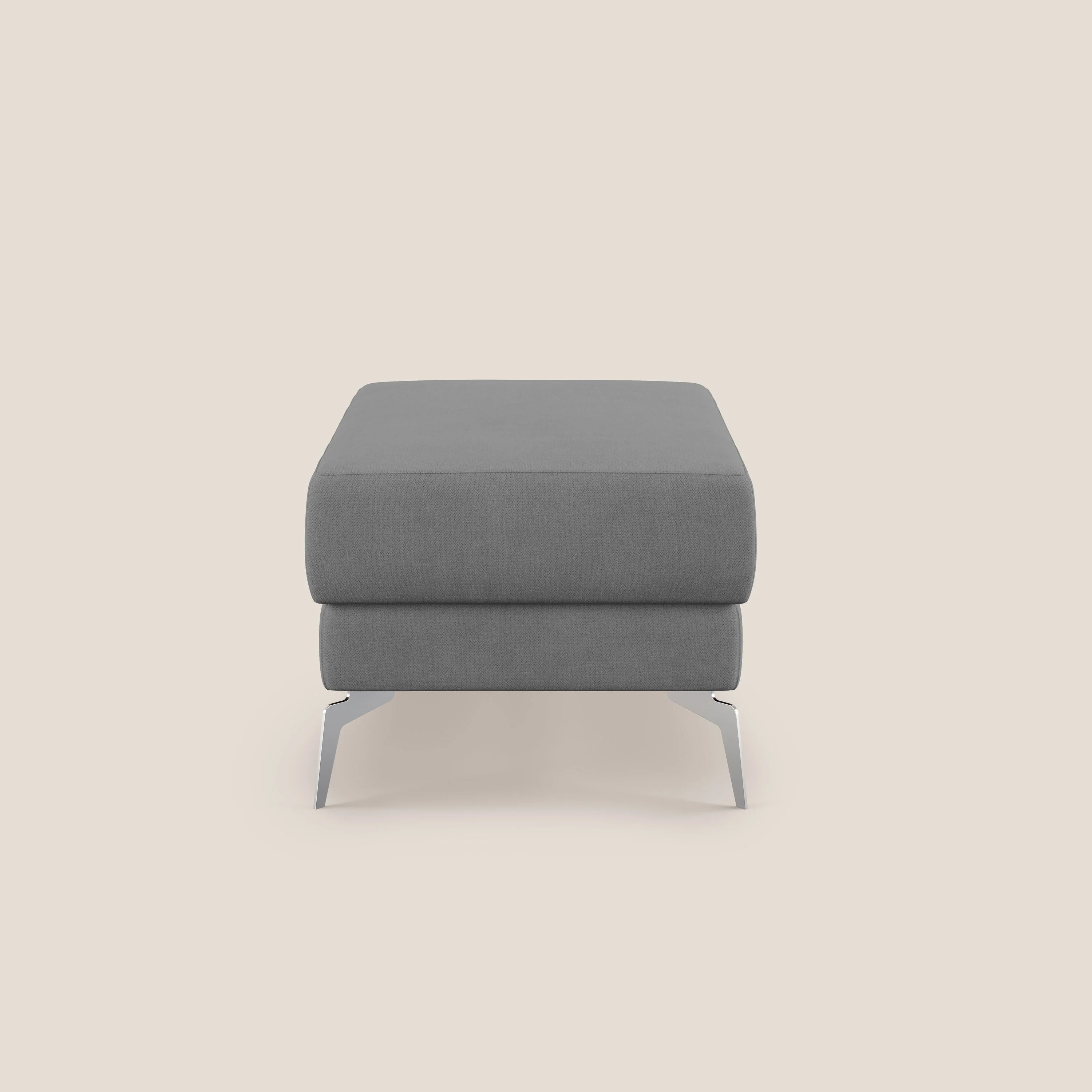 Star Pouf avec pieds hauts en tissu imperméable T02 gris - Image 3