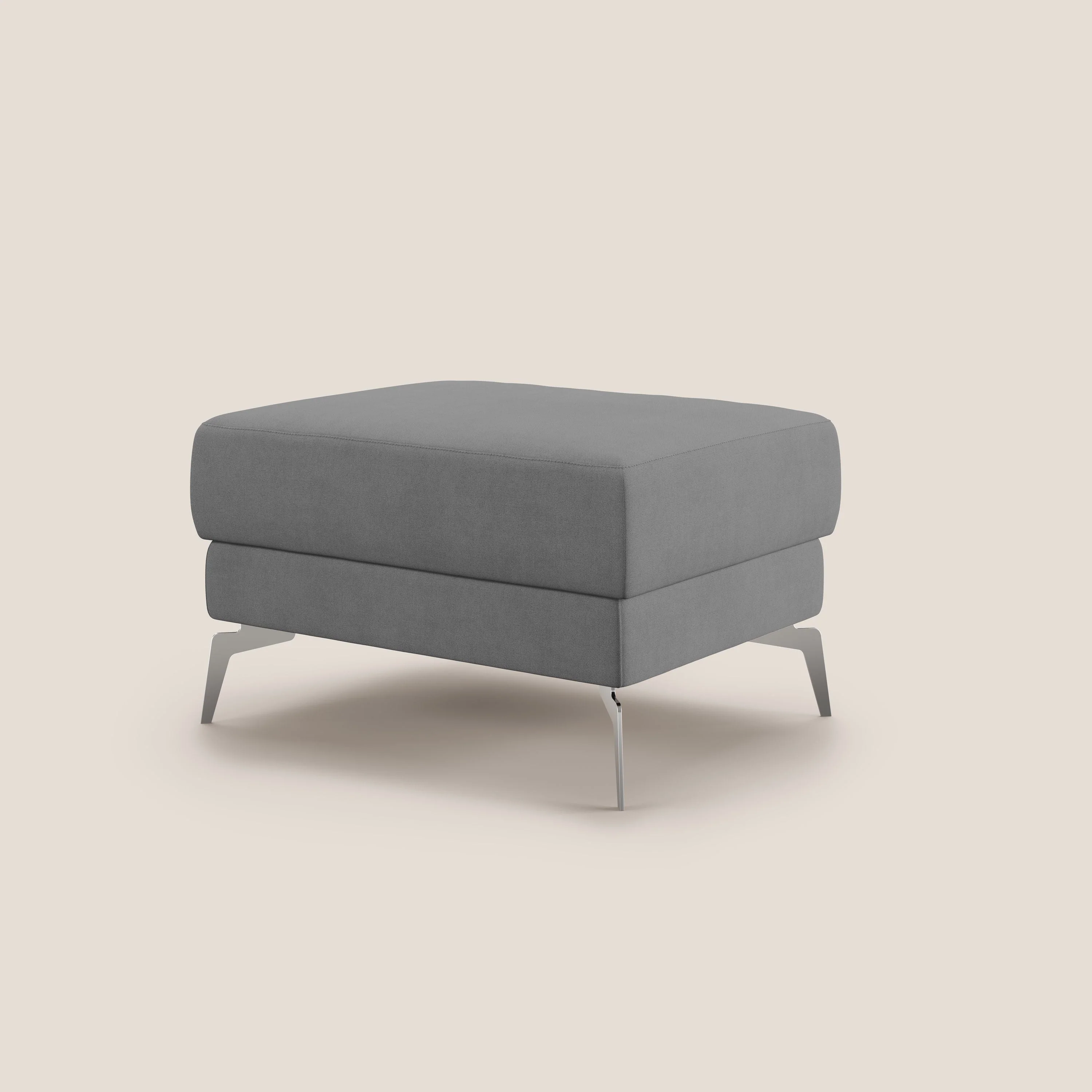 Star Pouf avec pieds hauts en tissu imperméable T02 gris - Image 4
