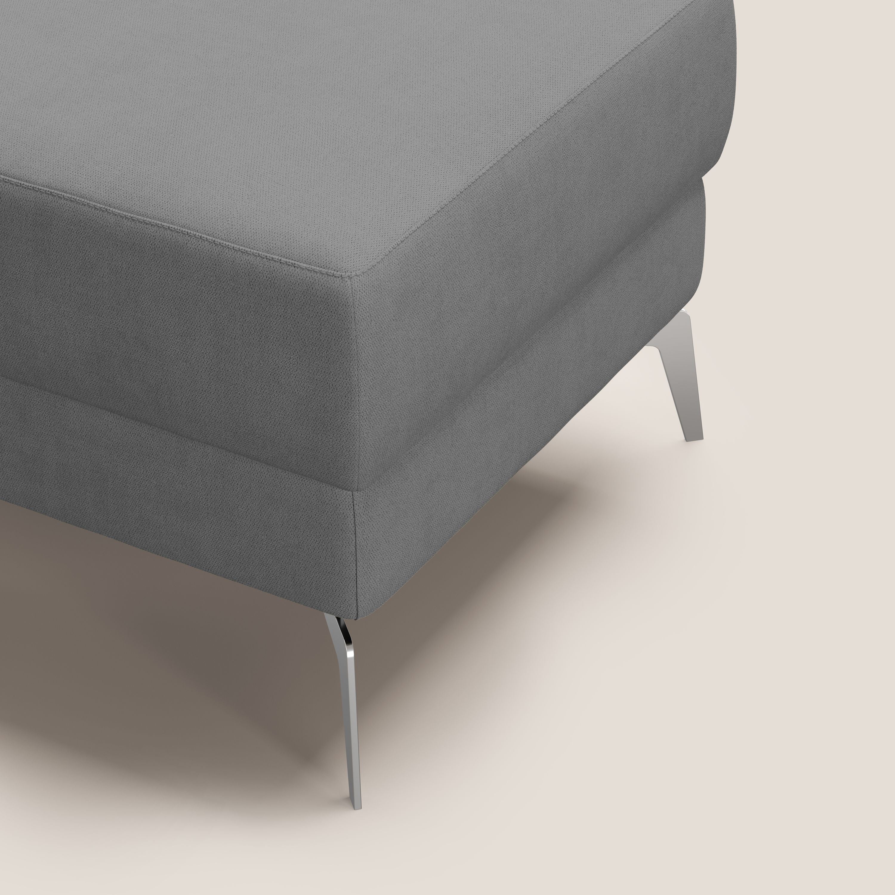 Star Pouf avec pieds hauts en tissu imperméable T02 gris - Image 7