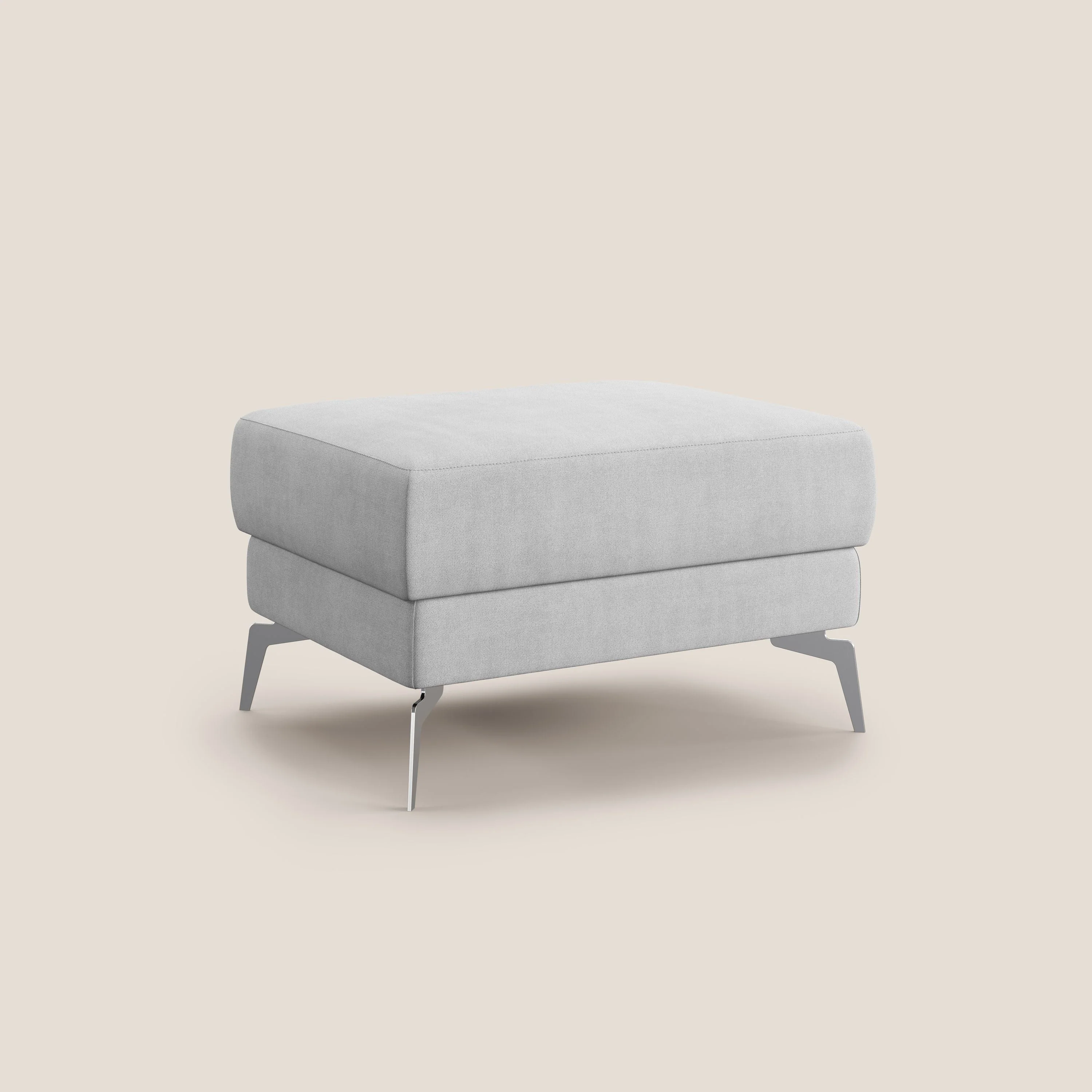 Star Pouf avec pieds hauts en tissu imperméable T02 gris clair - Image 2