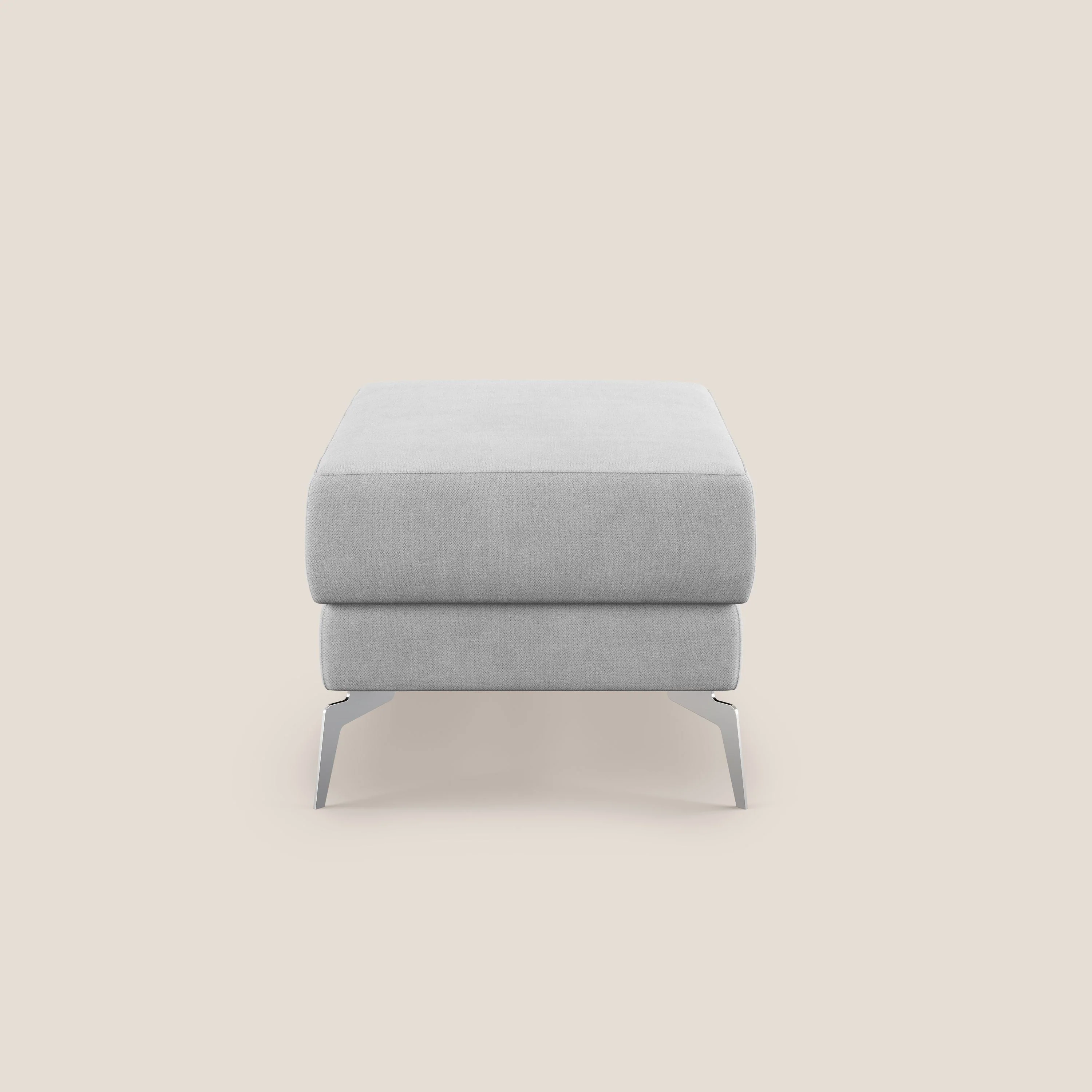 Star Pouf avec pieds hauts en tissu imperméable T02 gris clair - Image 3