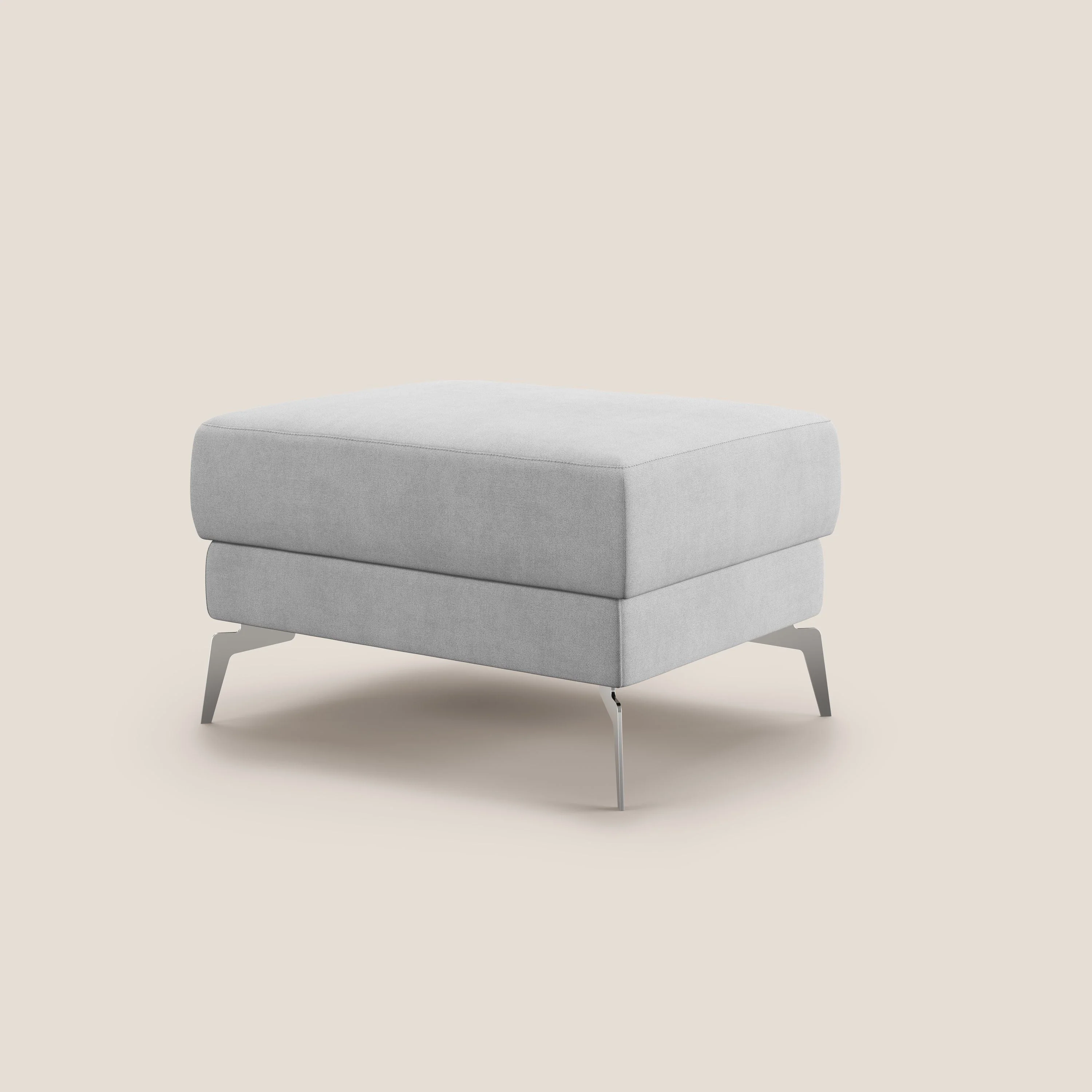 Star Pouf avec pieds hauts en tissu imperméable T02 gris clair - Image 4