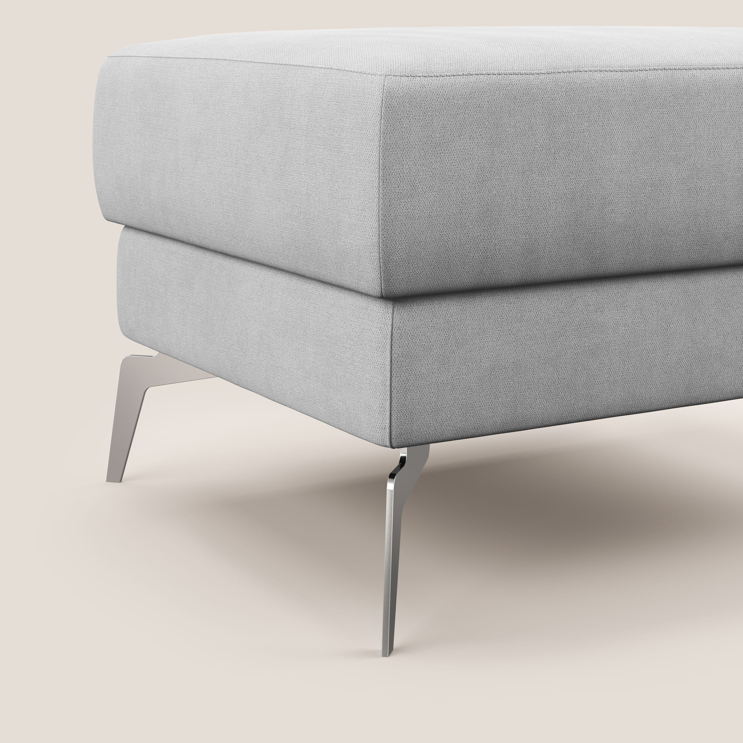 Star Pouf avec pieds hauts en tissu imperméable T02 gris clair - Image 5