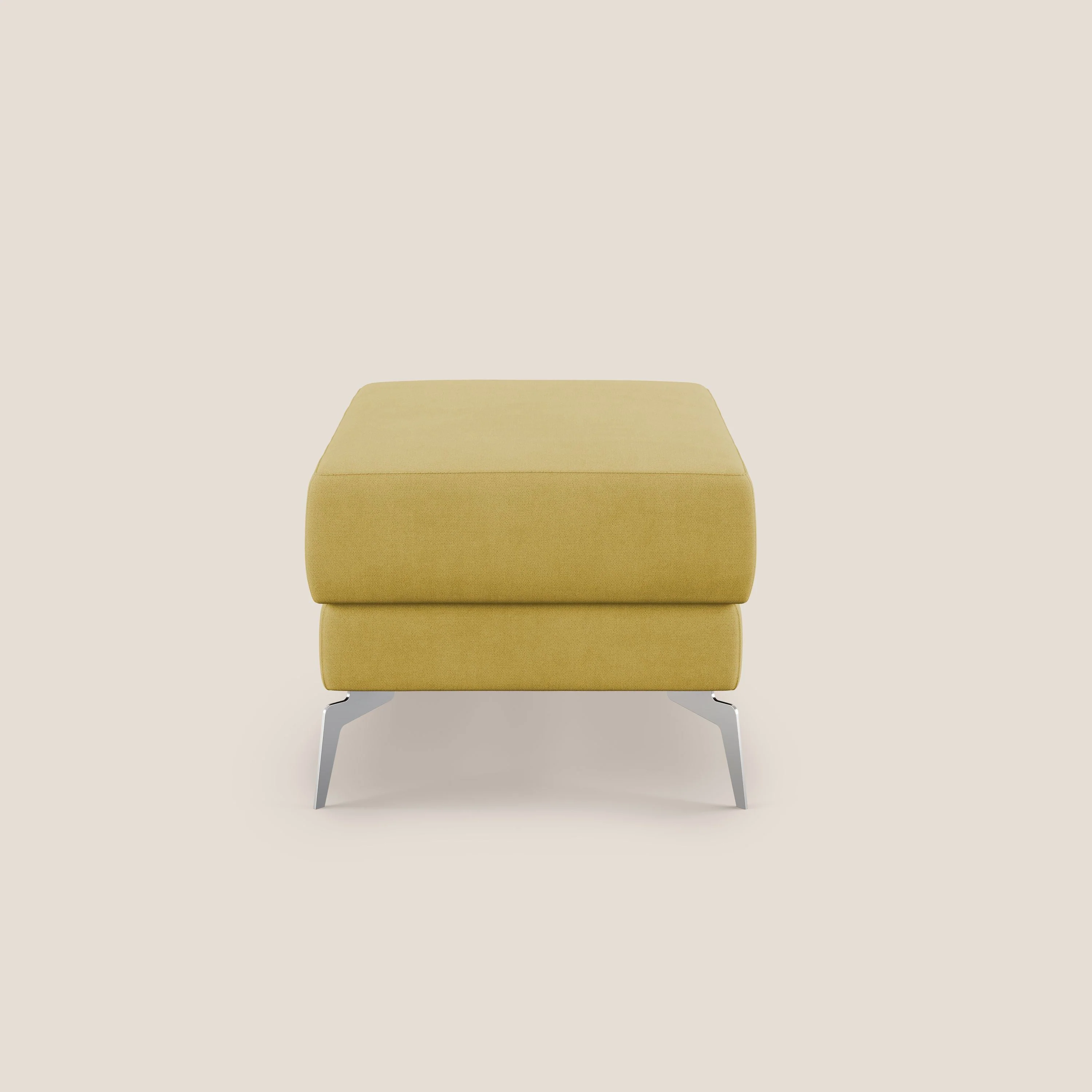 Star Pouf avec pieds hauts en tissu imperméable T02 jaune - Image 3