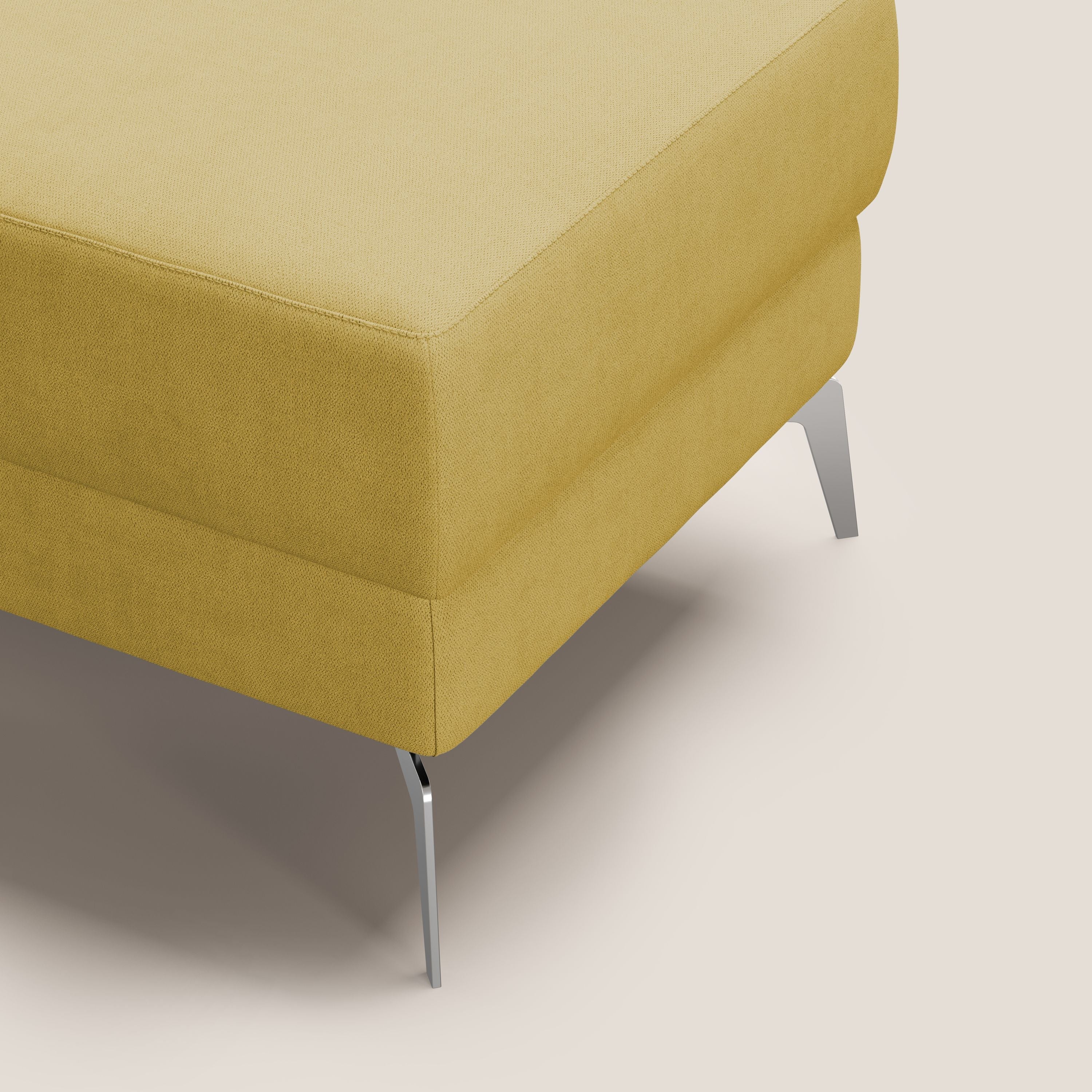Star Pouf avec pieds hauts en tissu imperméable T02 jaune - Image 7