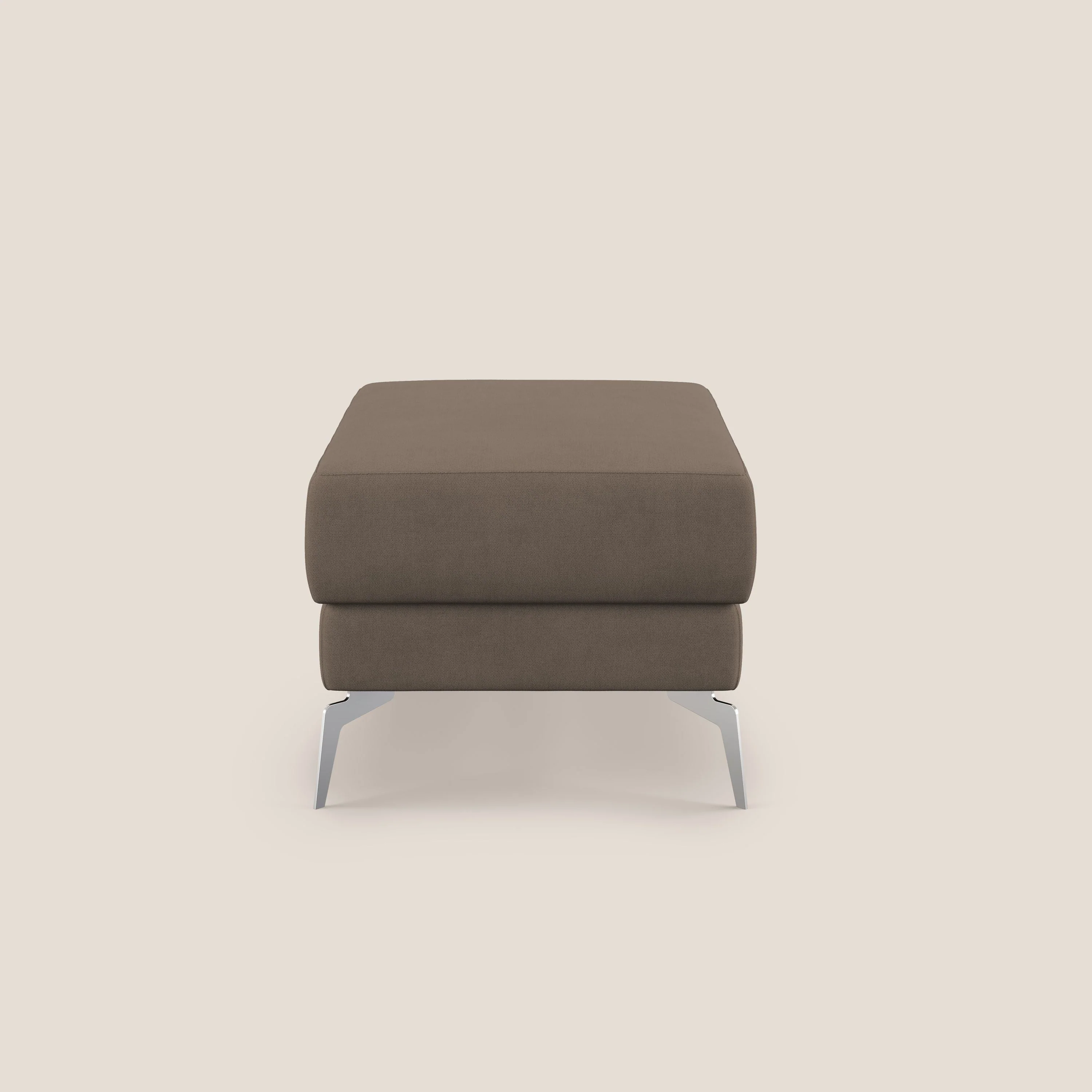 Star Pouf avec pieds hauts en tissu imperméable T02 marron - Image 3