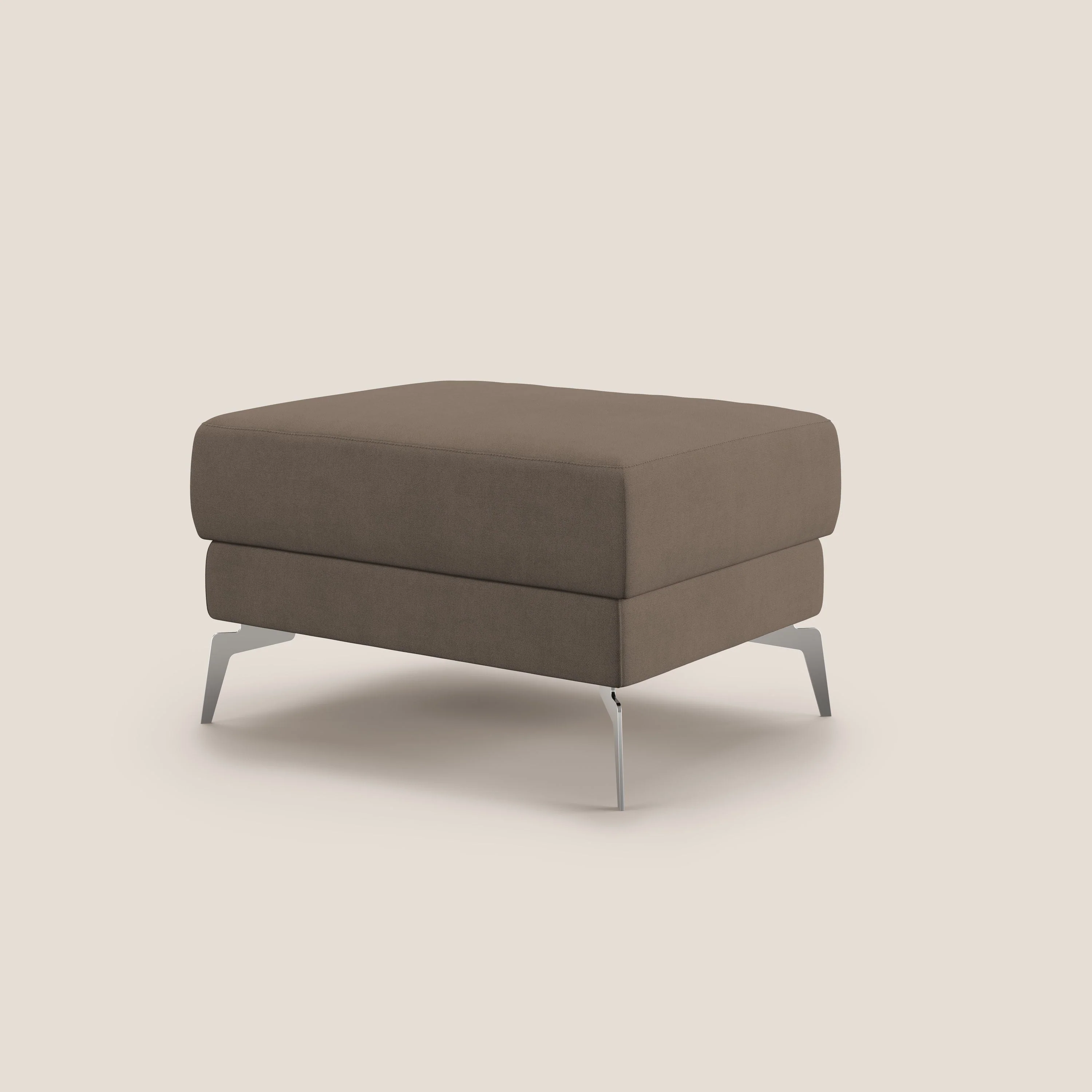 Star Pouf avec pieds hauts en tissu imperméable T02 marron - Image 4