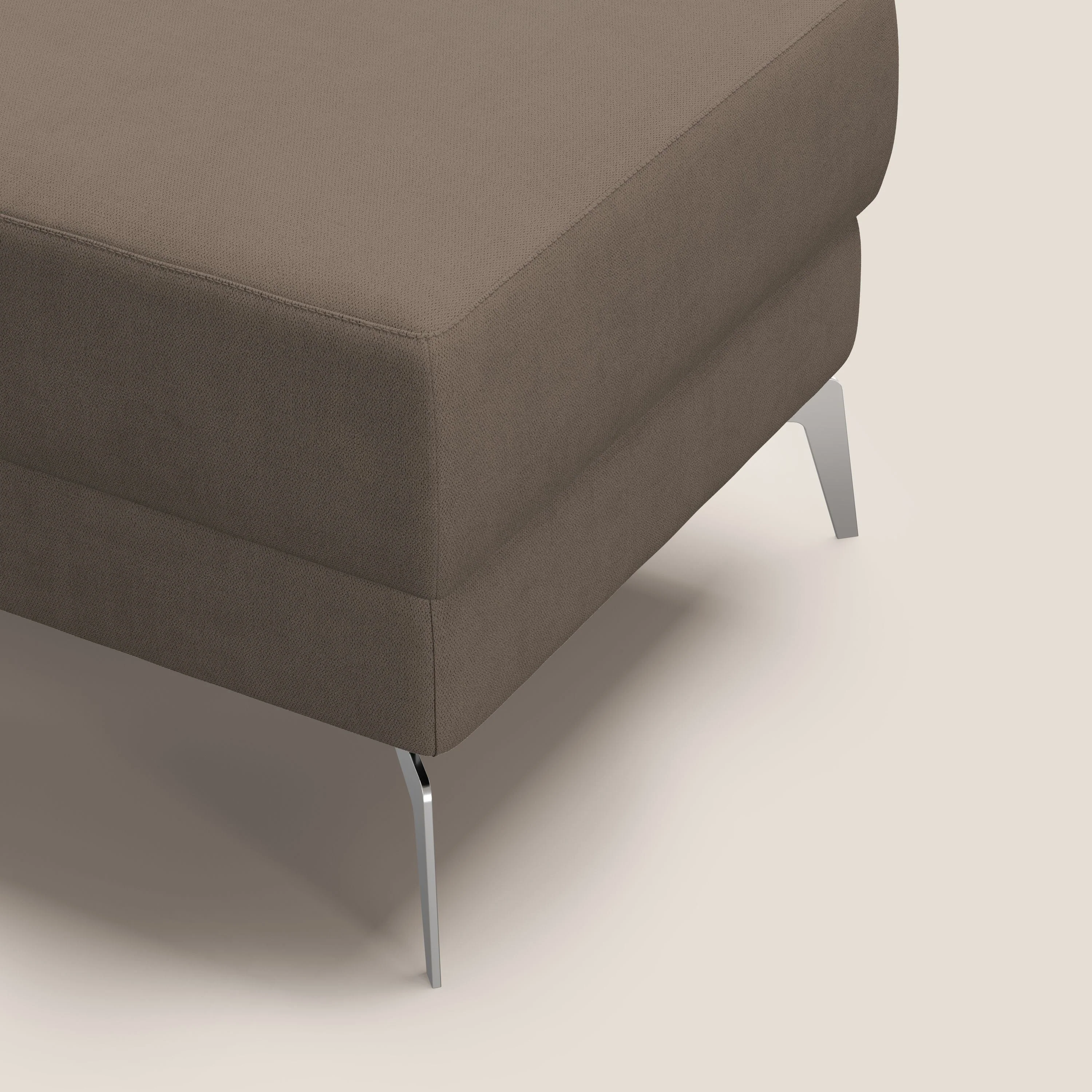 Star Pouf avec pieds hauts en tissu imperméable T02 marron - Image 7