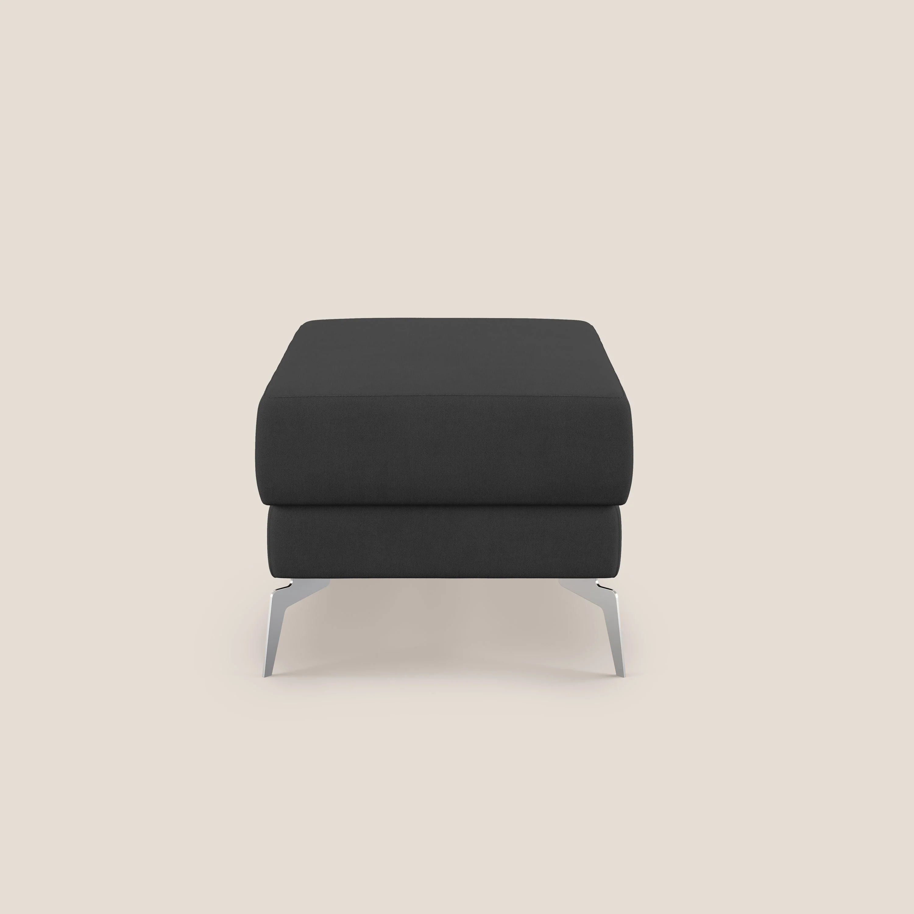 Star Pouf avec pieds hauts en tissu imperméable T02 noir - Image 3