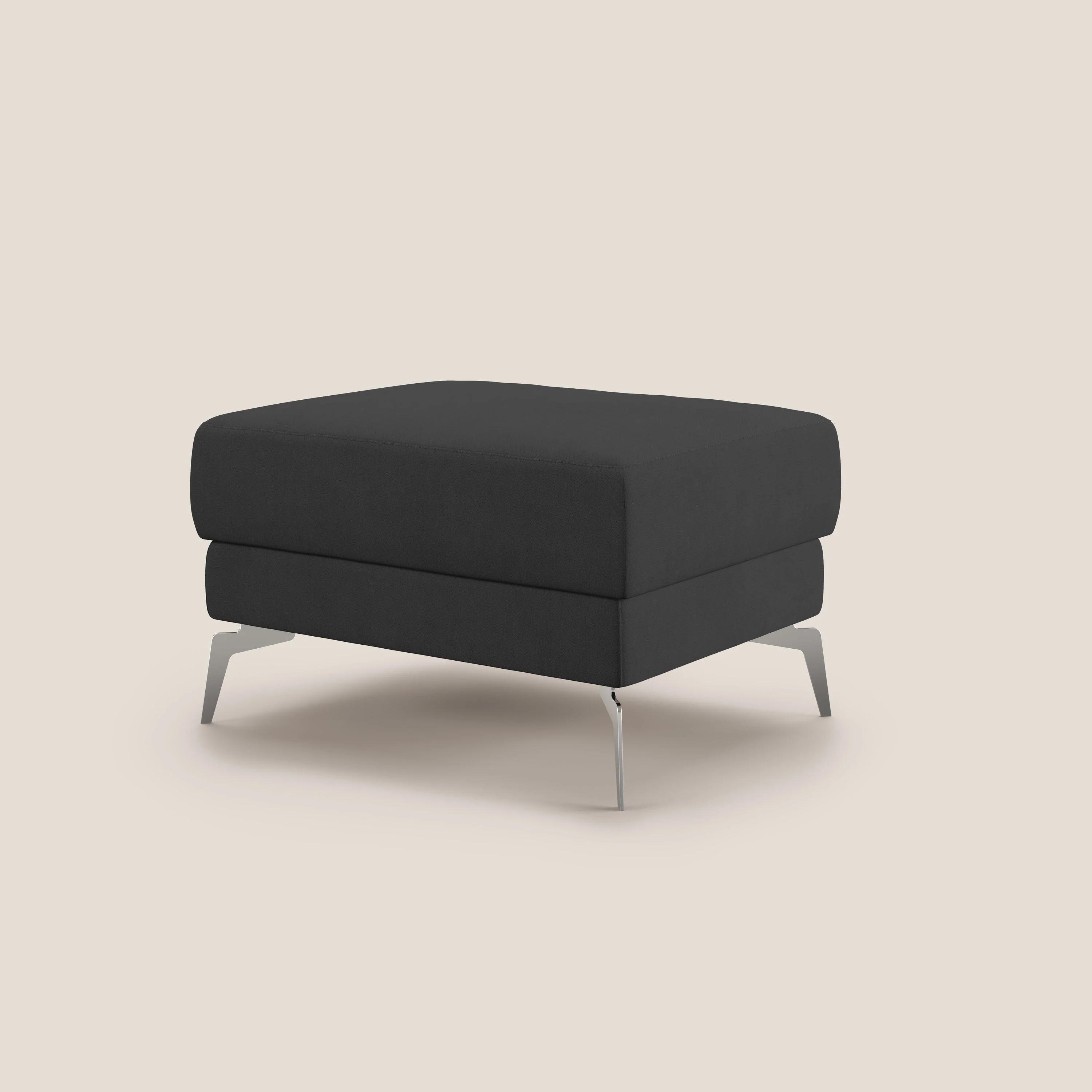 Star Pouf avec pieds hauts en tissu imperméable T02 noir - Image 4