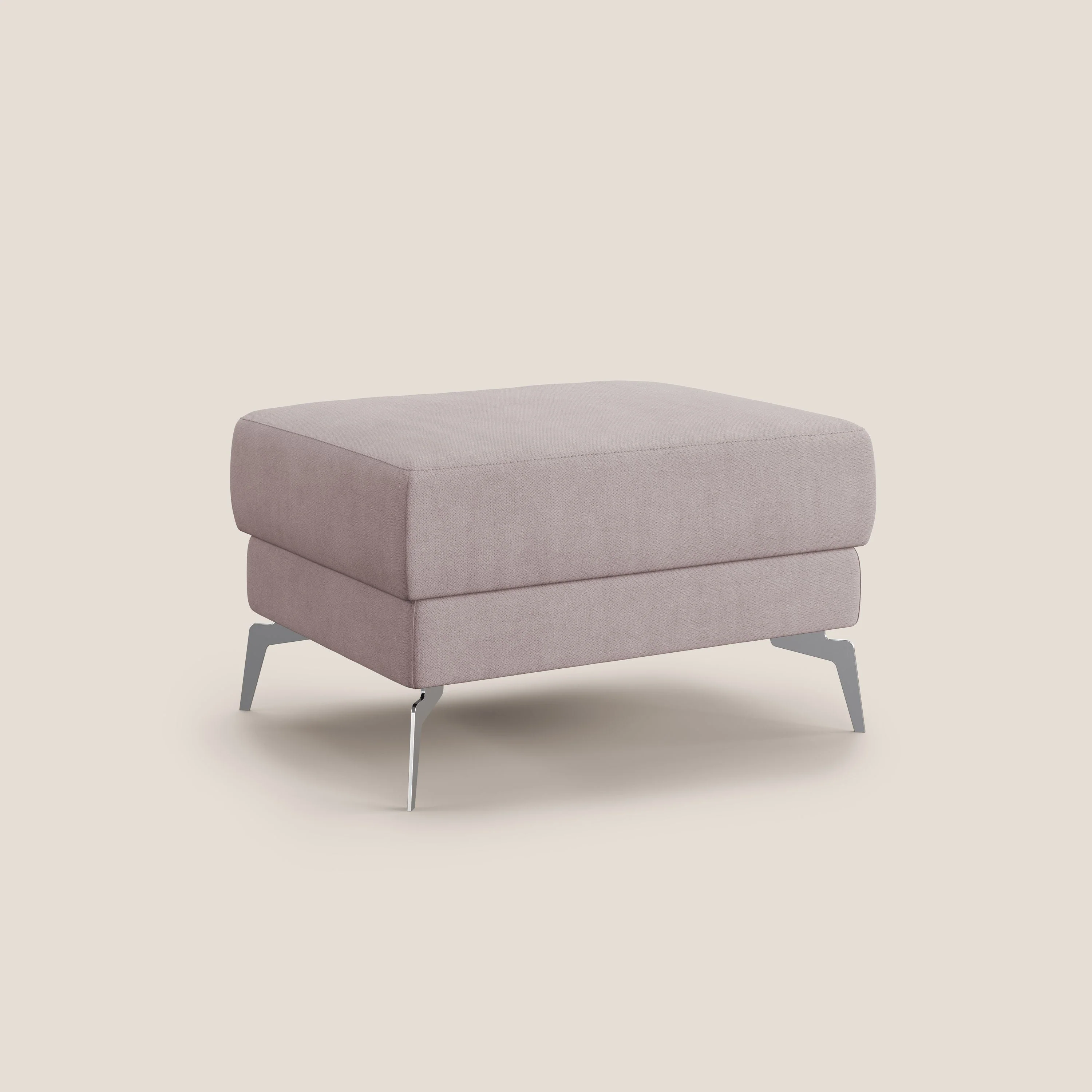 Star Pouf avec pieds hauts en tissu imperméable T02 rose - Image 2