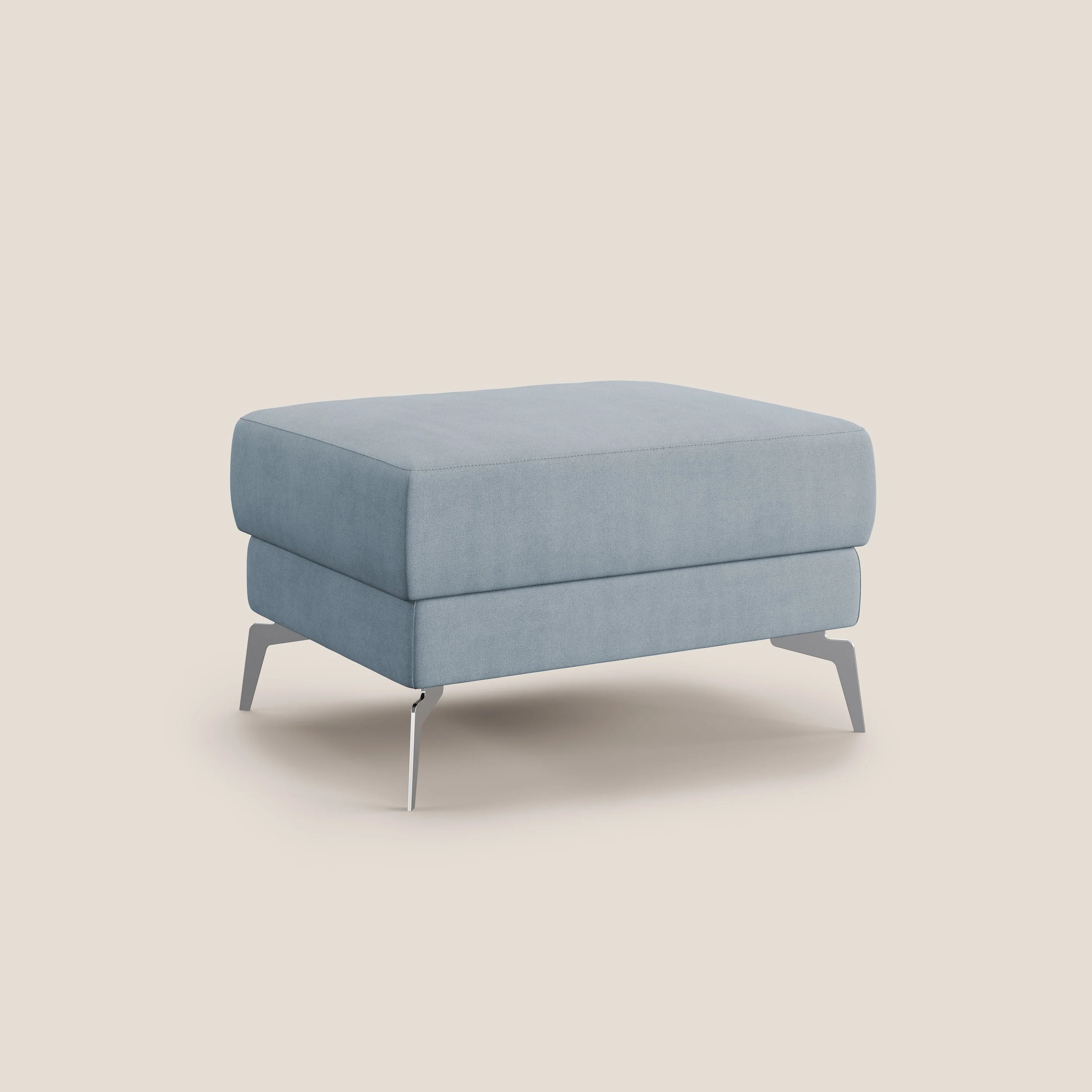 Star Pouf avec pieds hauts en tissu imperméable T02 sucre glace - Image 2