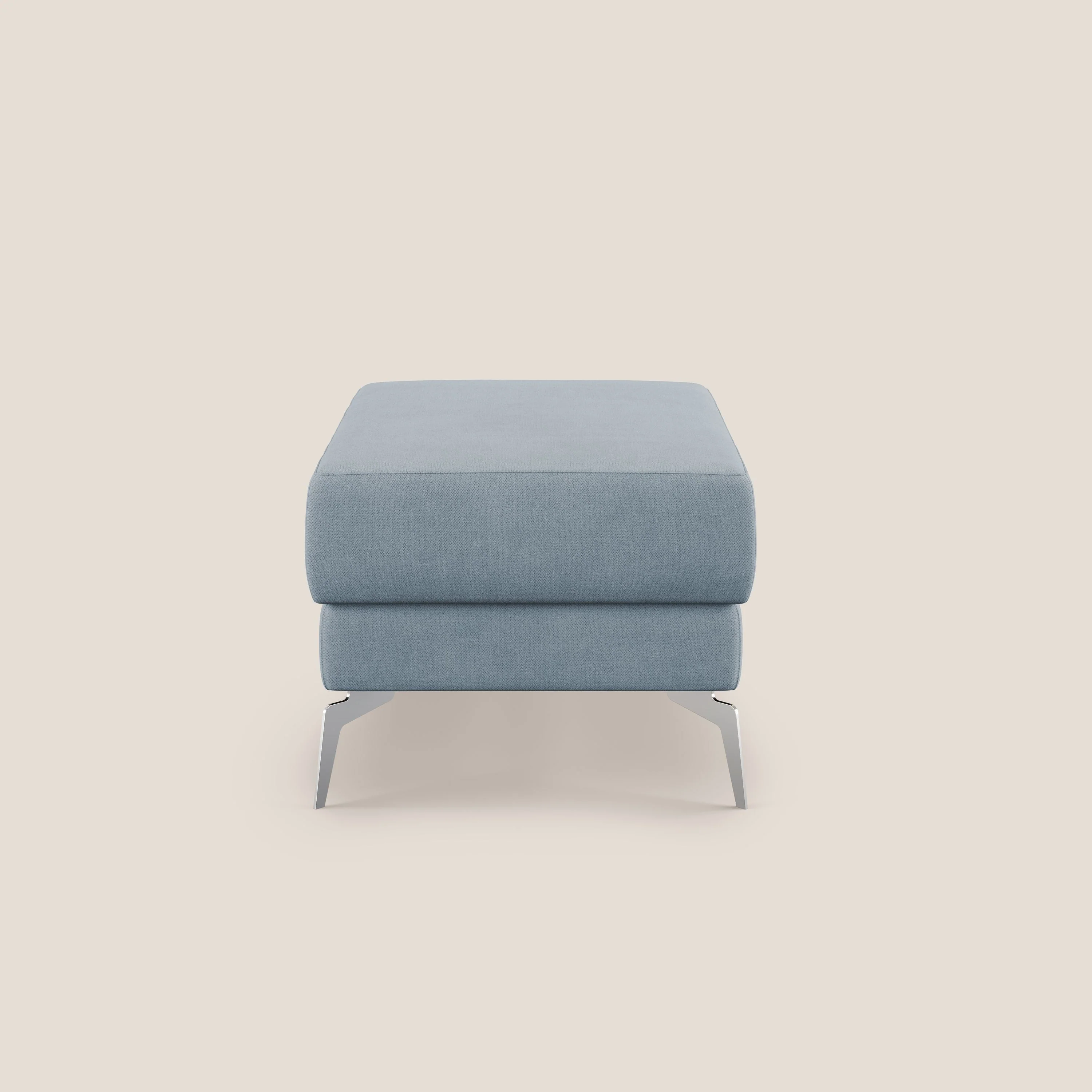 Star Pouf avec pieds hauts en tissu imperméable T02 sucre glace - Image 3