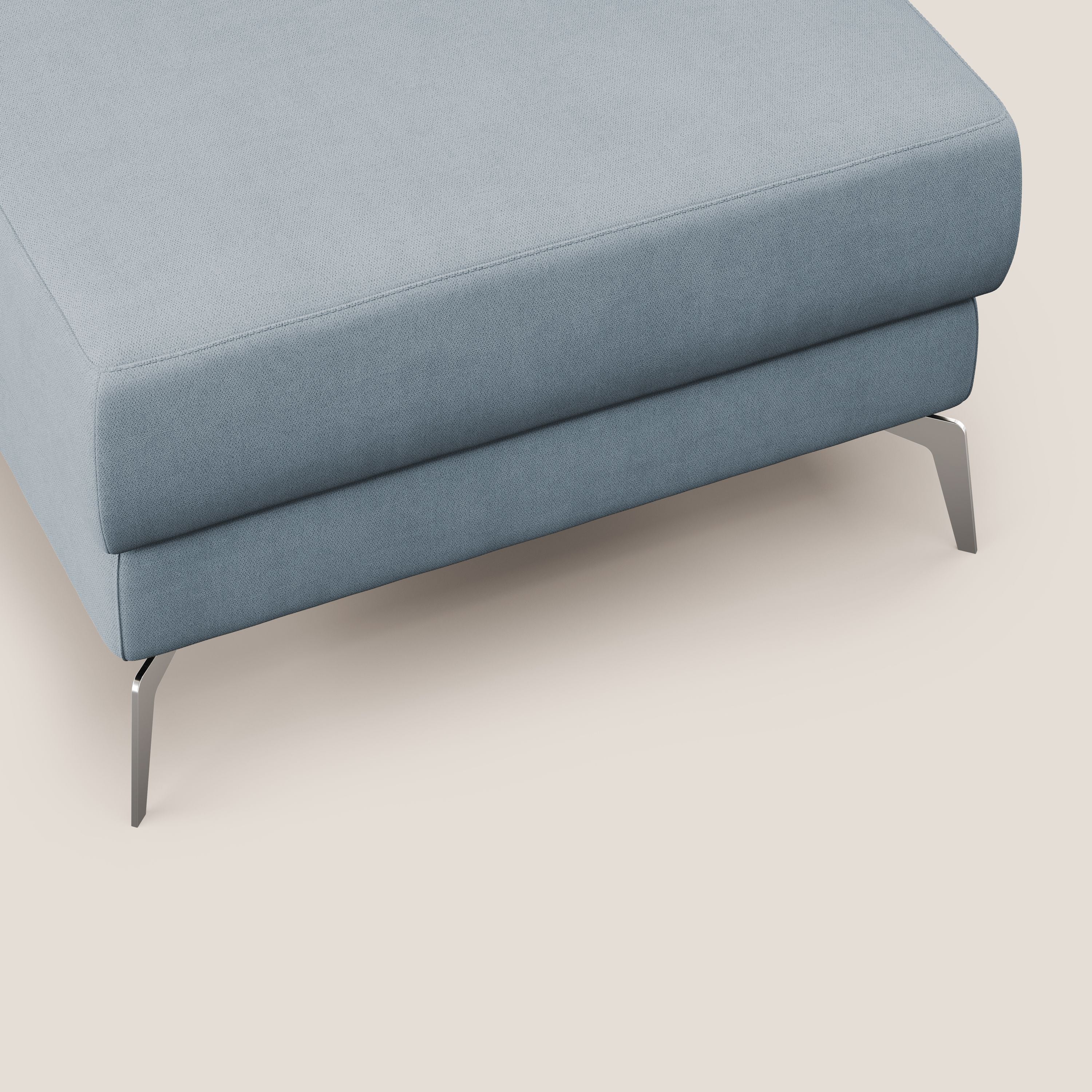 Star Pouf avec pieds hauts en tissu imperméable T02 sucre glace - Image 6