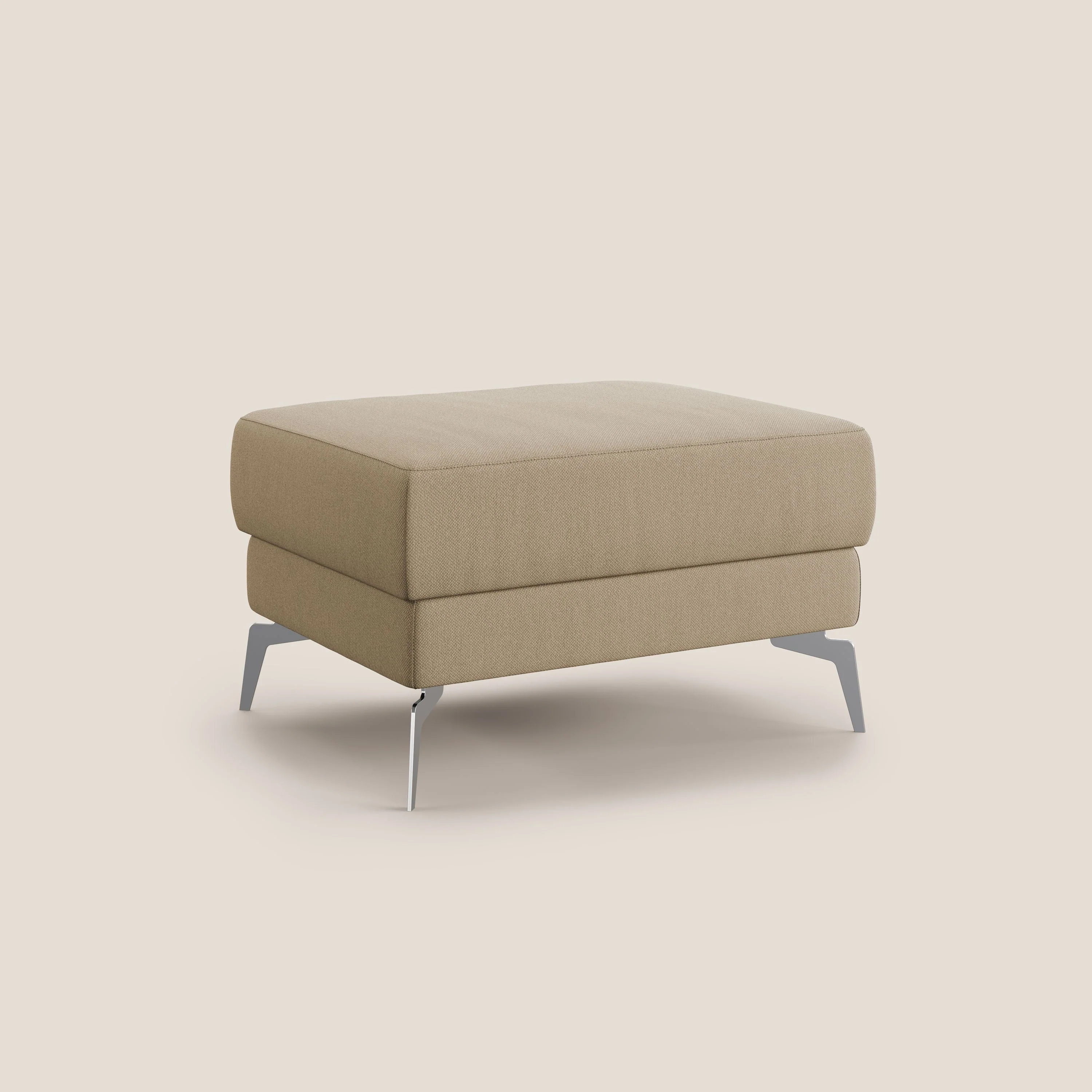 Star Pouf avec pieds hauts en tissu détachable T05 beige - Image 2