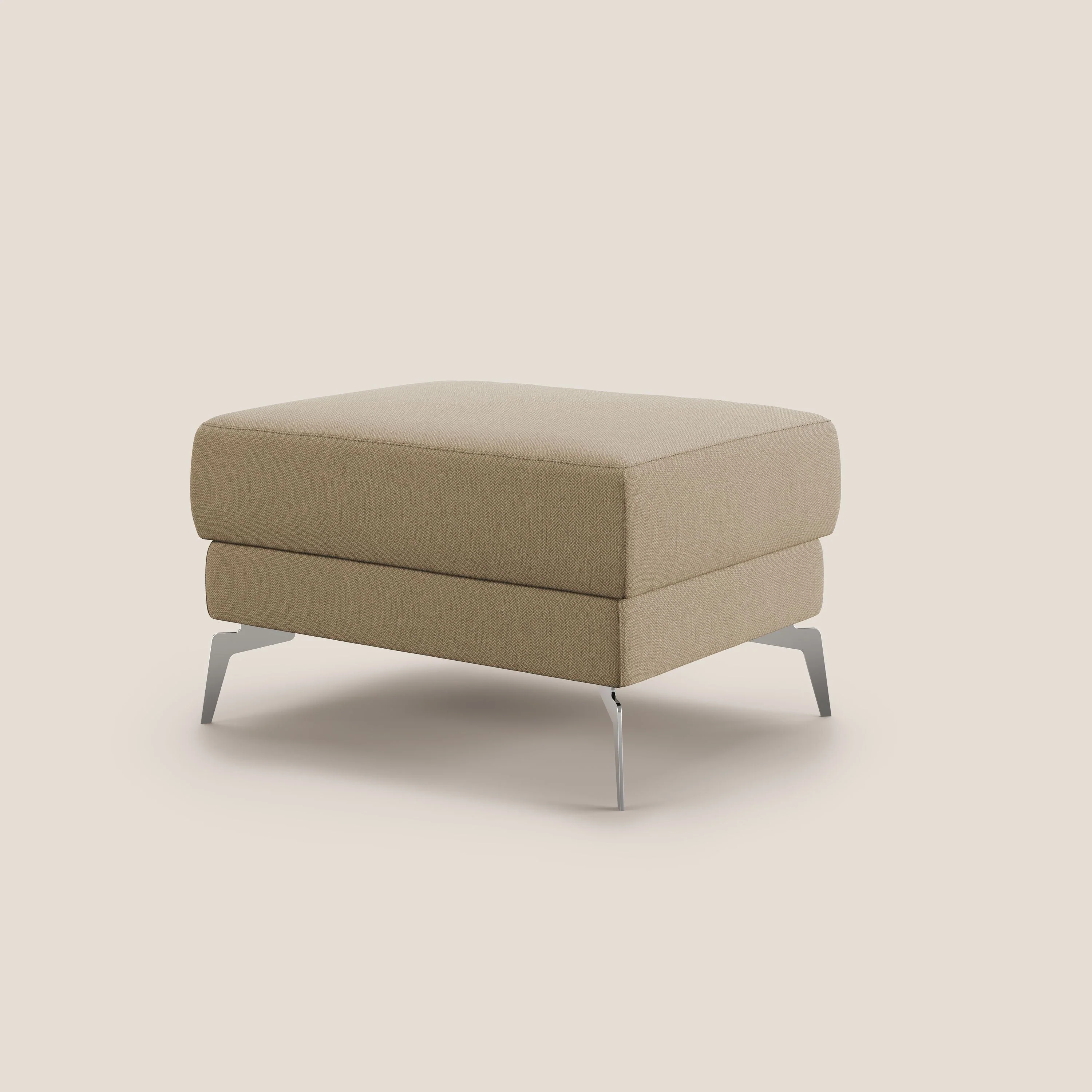 Star Pouf avec pieds hauts en tissu détachable T05 beige - Image 4