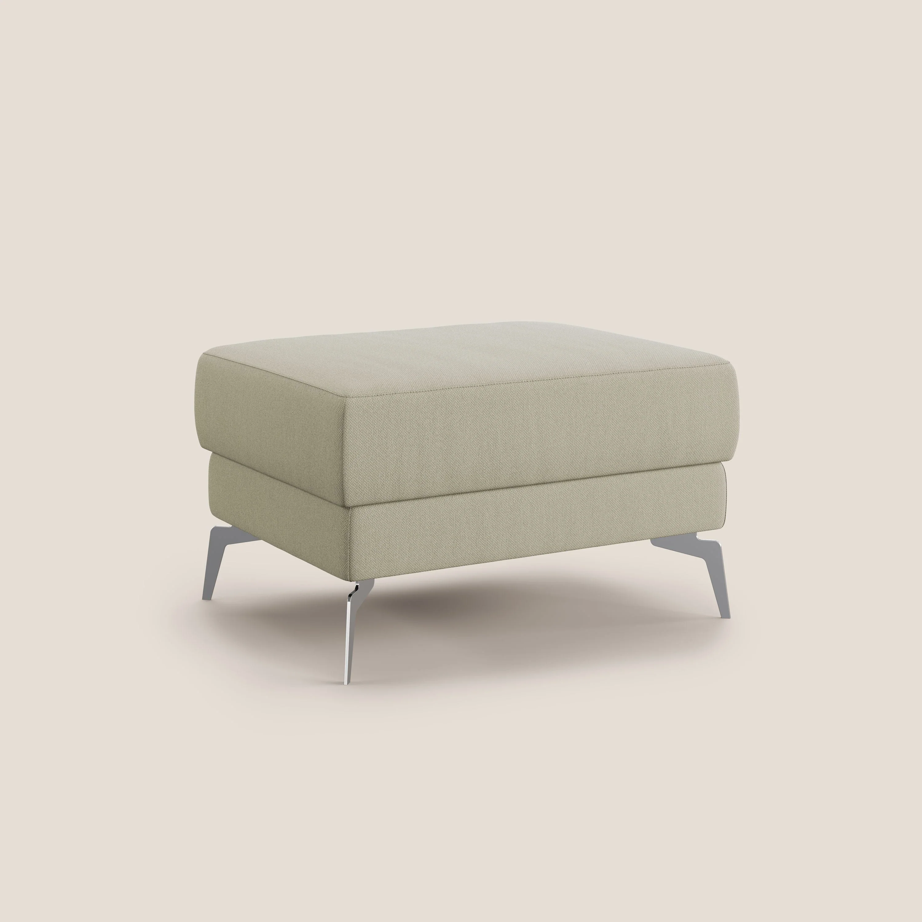 Star Pouf avec pieds hauts en tissu détachable T05 crème - Image 2