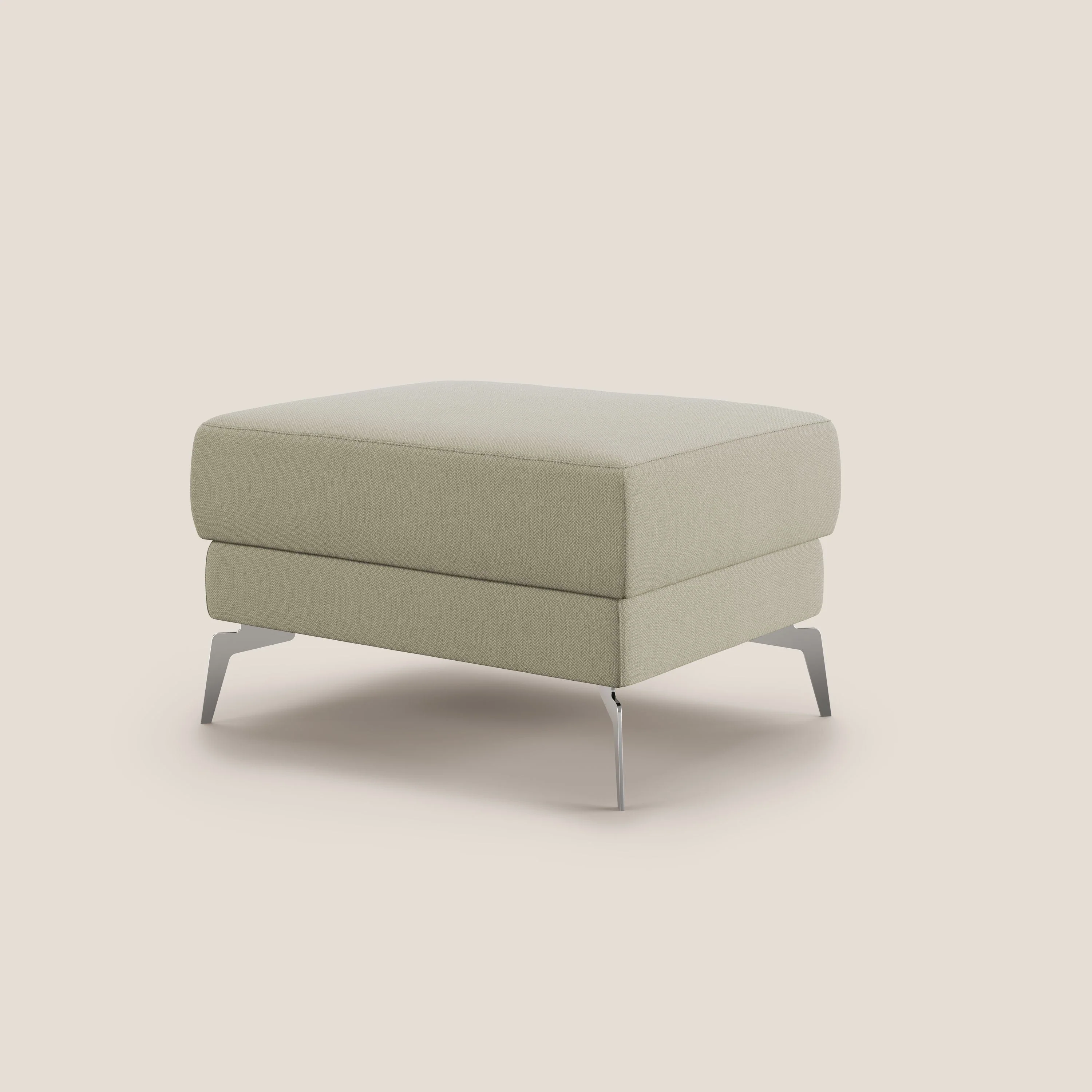 Star Pouf avec pieds hauts en tissu détachable T05 crème - Image 4