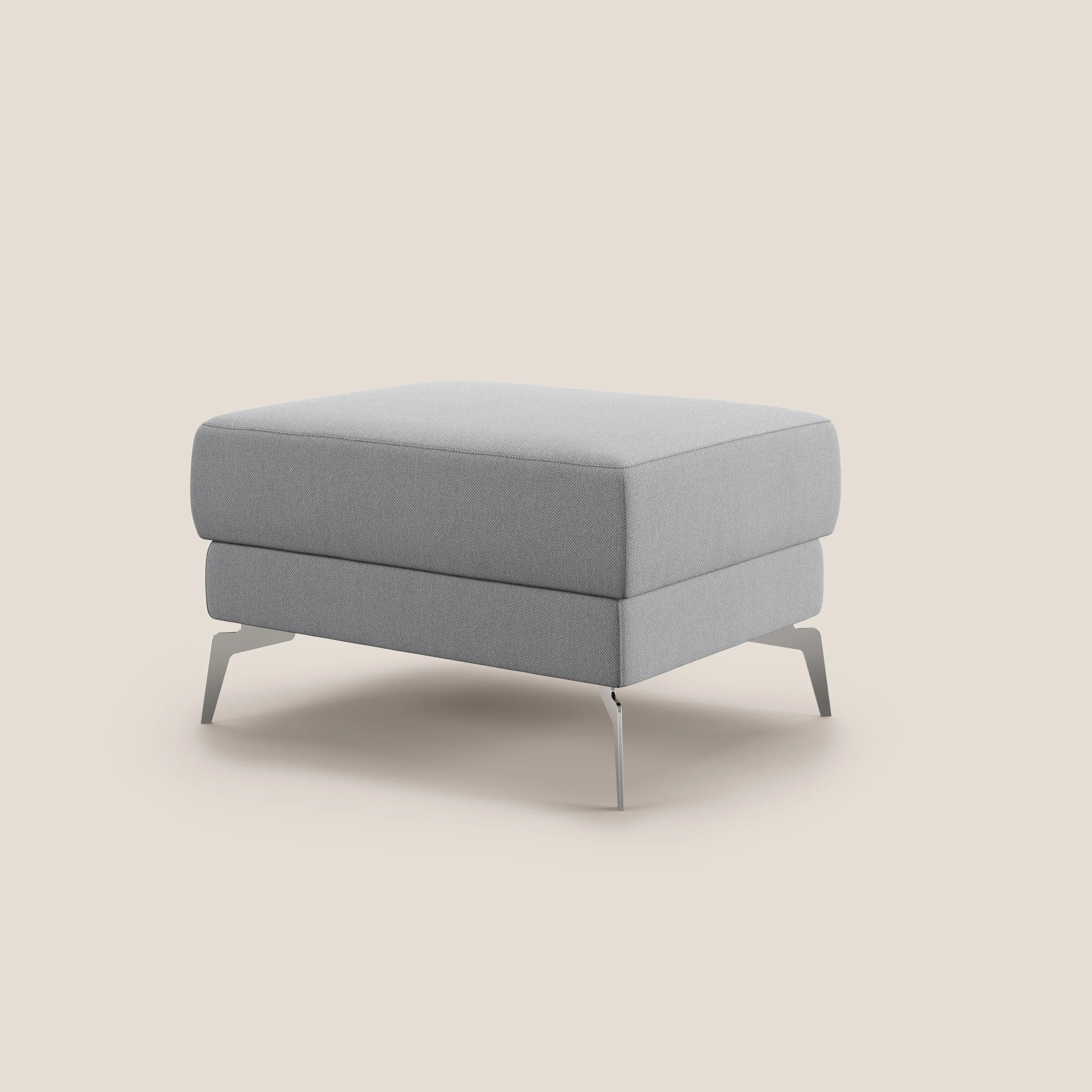 Star Pouf avec pieds hauts en tissu détachable T05 gris - Image 4
