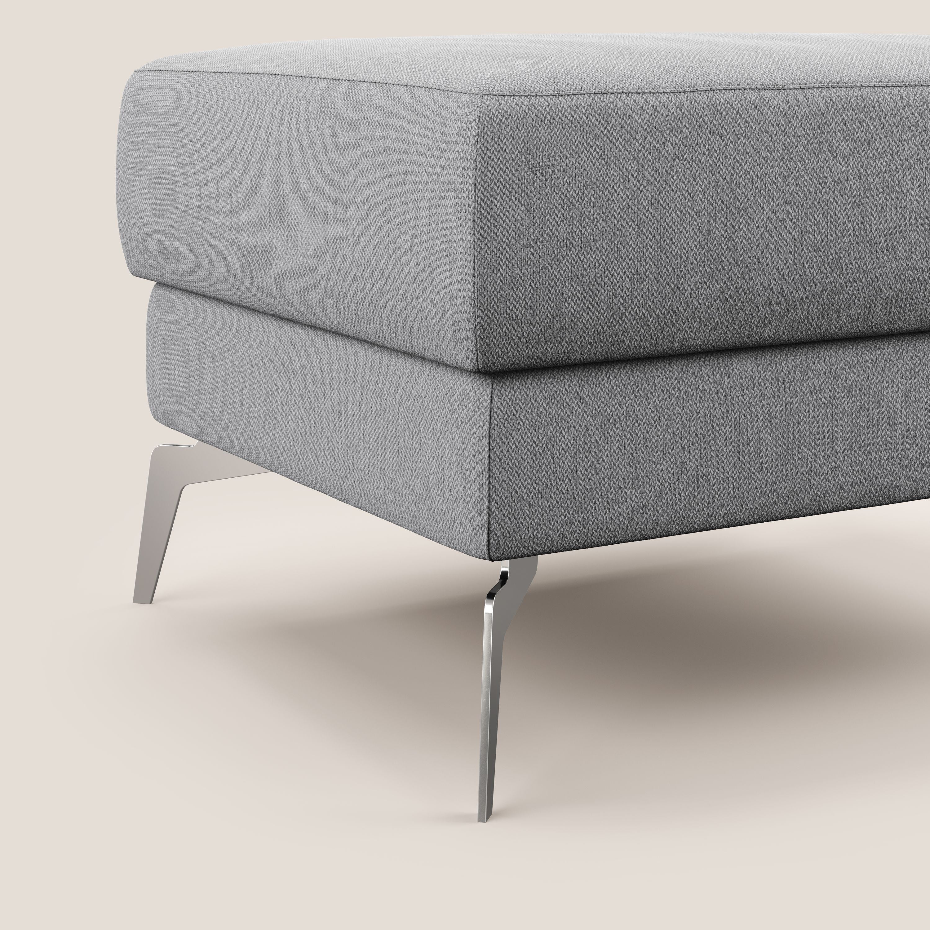 Star Pouf avec pieds hauts en tissu détachable T05 gris - Image 5