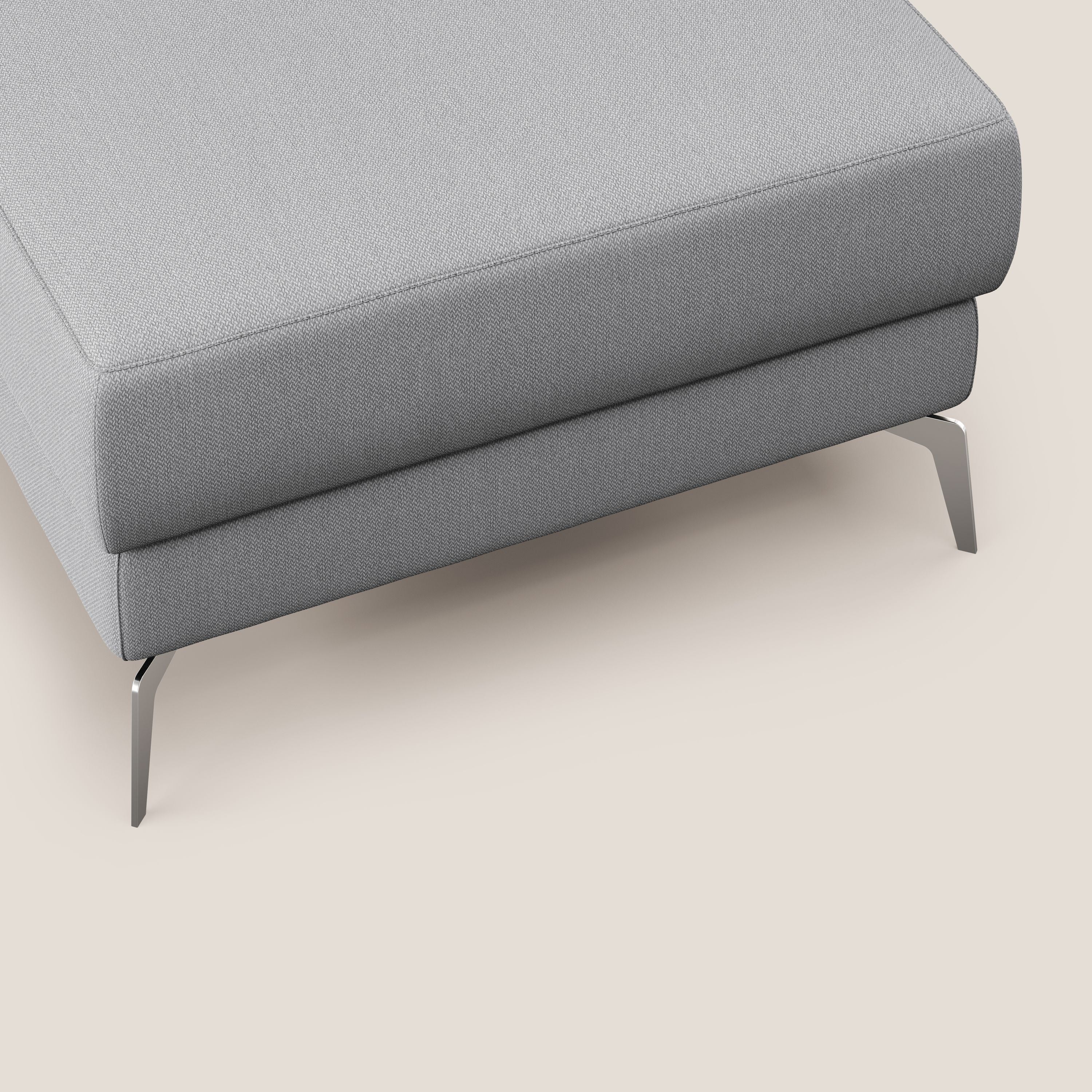 Star Pouf avec pieds hauts en tissu détachable T05 gris - Image 6