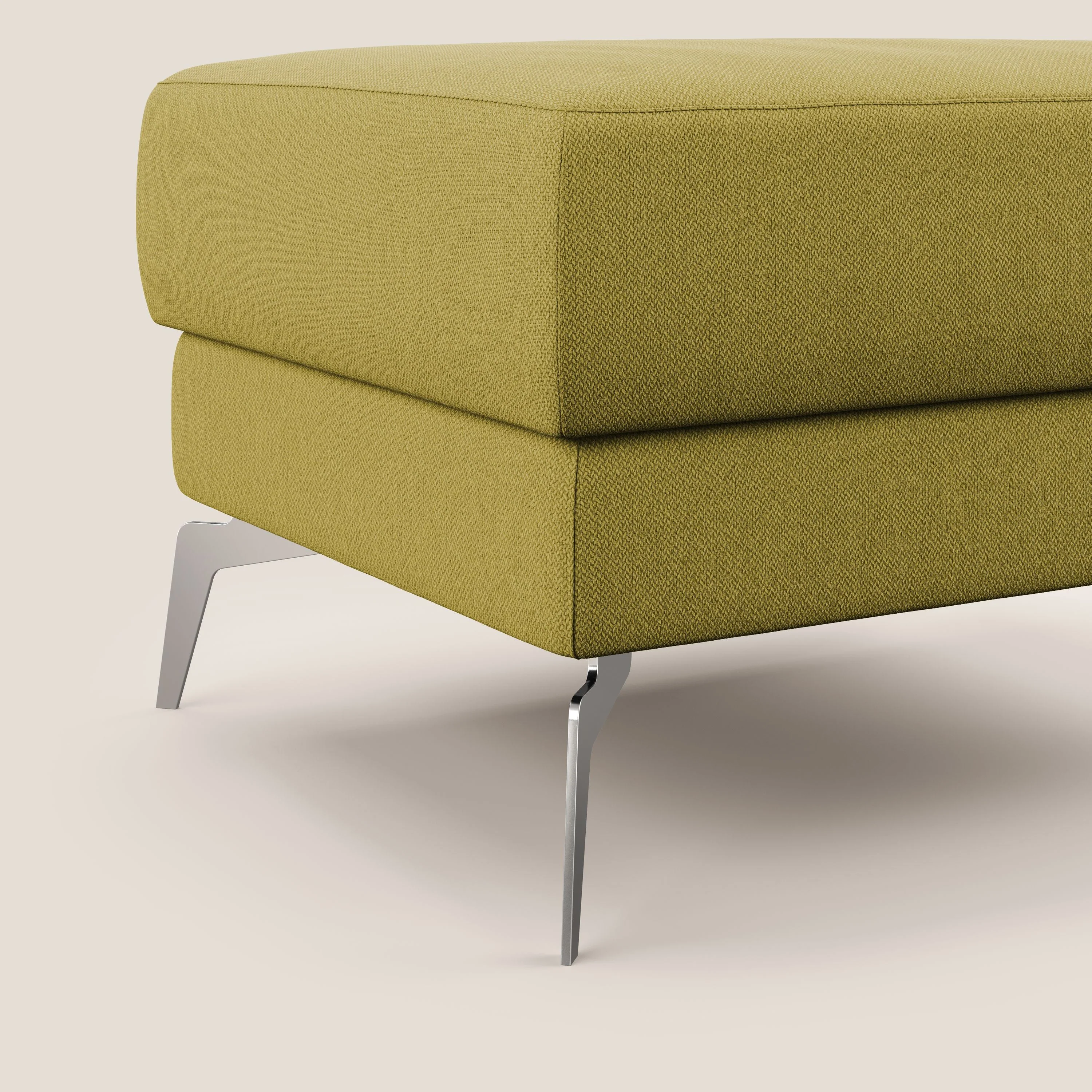 Star Pouf avec pieds hauts en tissu détachable T05 jaune - Image 5
