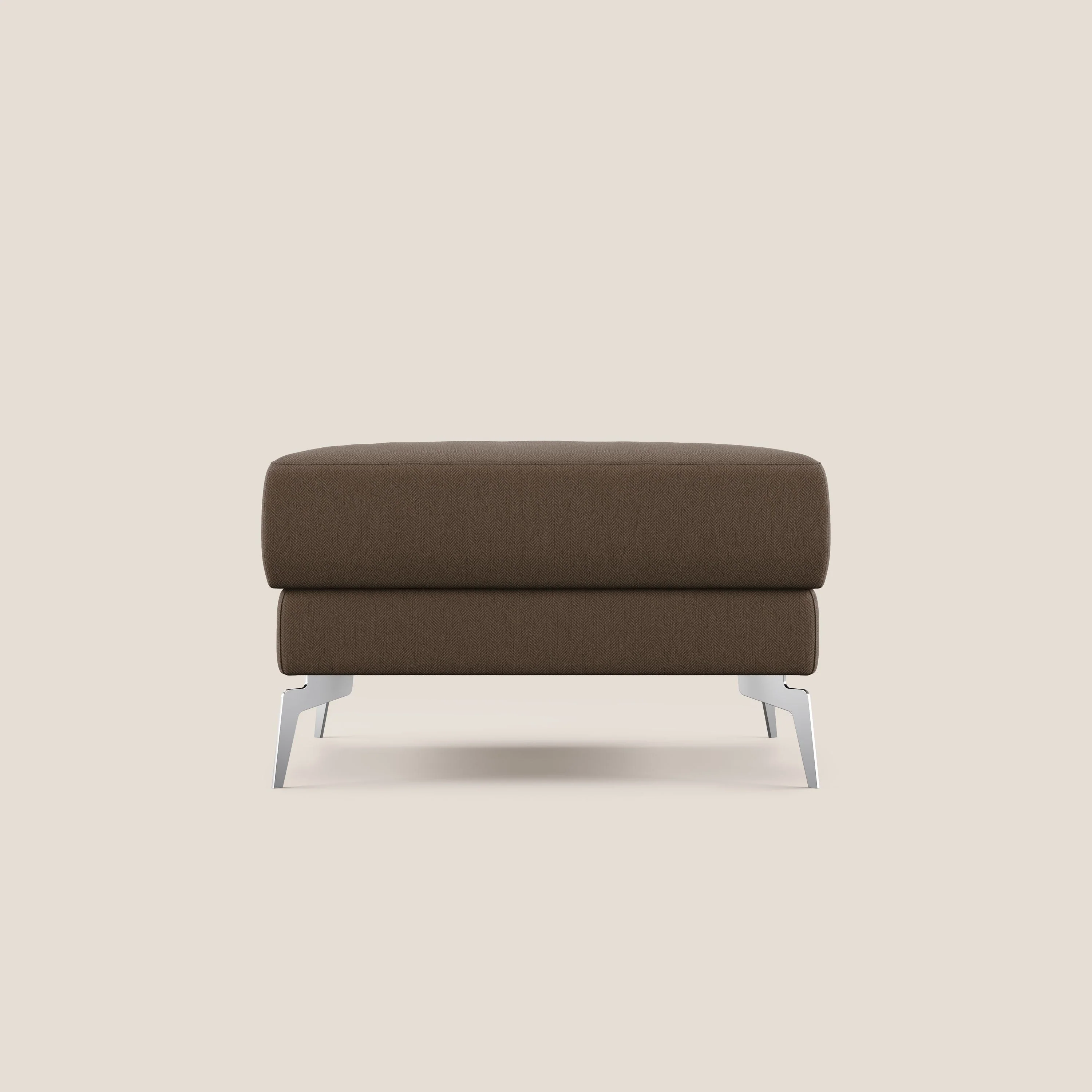 Star Pouf avec pieds hauts en tissu détachable T05 marron