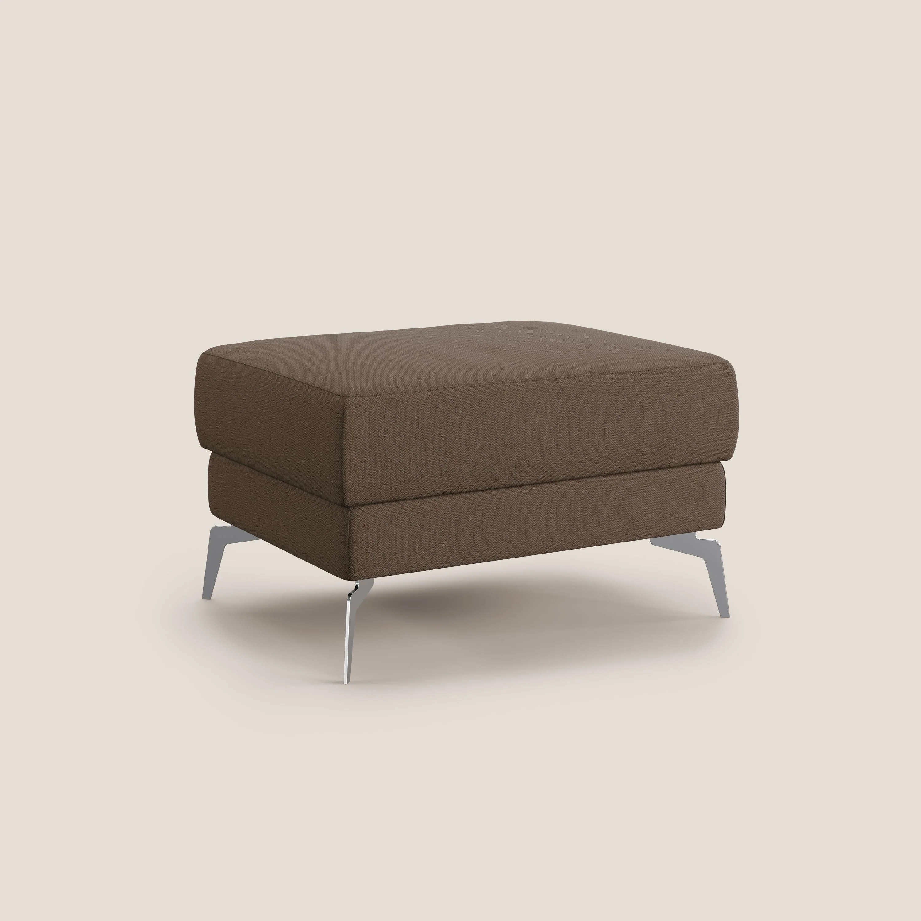 Star Pouf avec pieds hauts en tissu détachable T05 marron - Image 2
