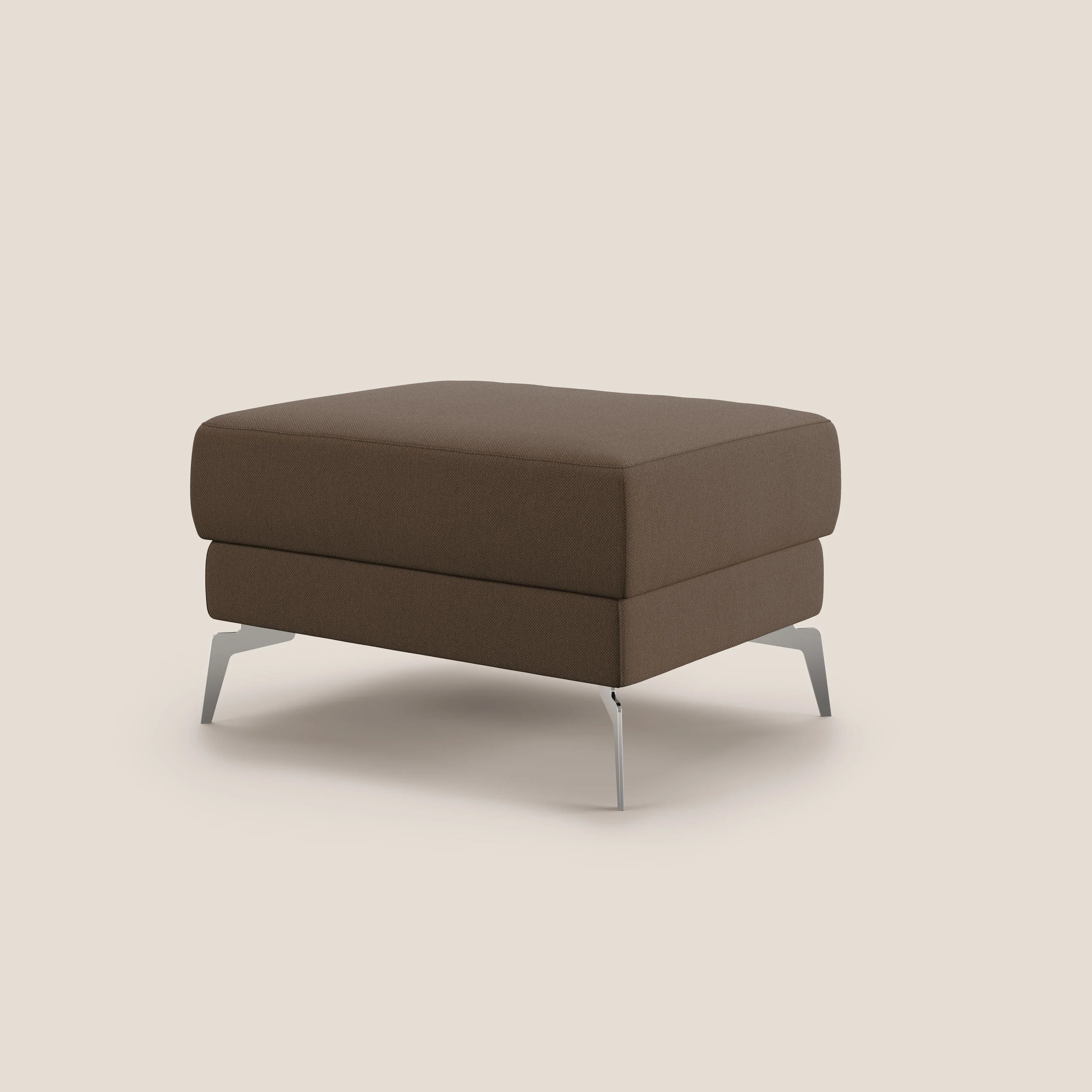 Star Pouf avec pieds hauts en tissu détachable T05 marron - Image 4