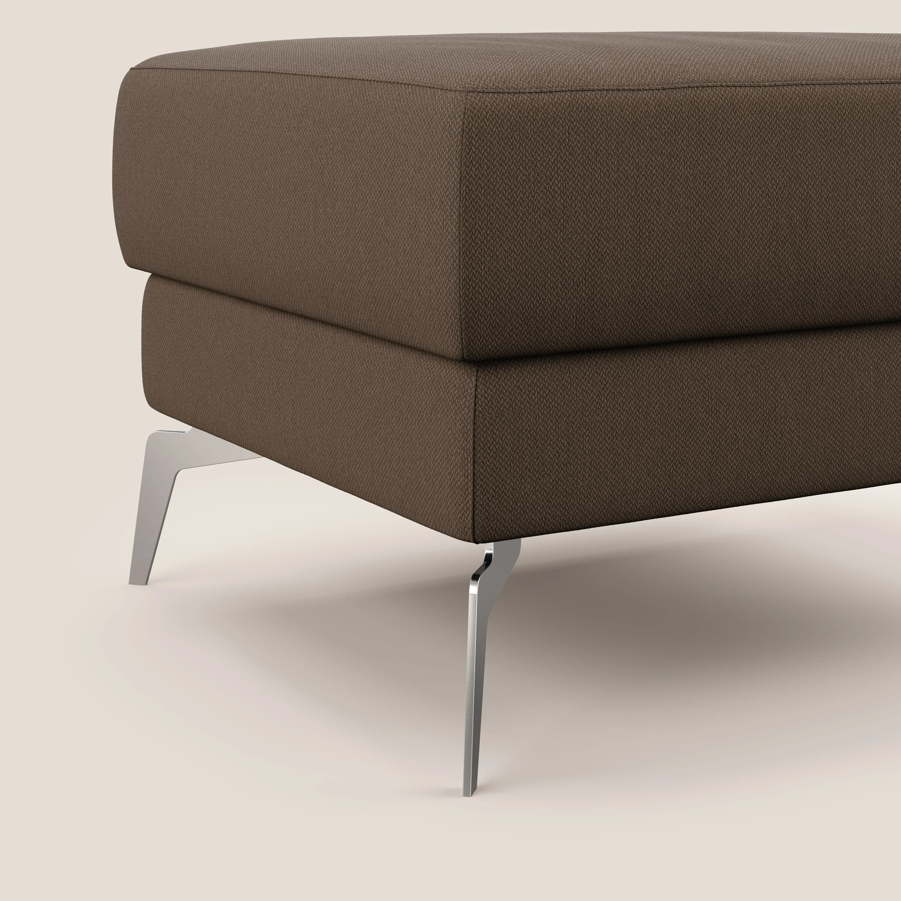 Star Pouf avec pieds hauts en tissu détachable T05 marron - Image 5