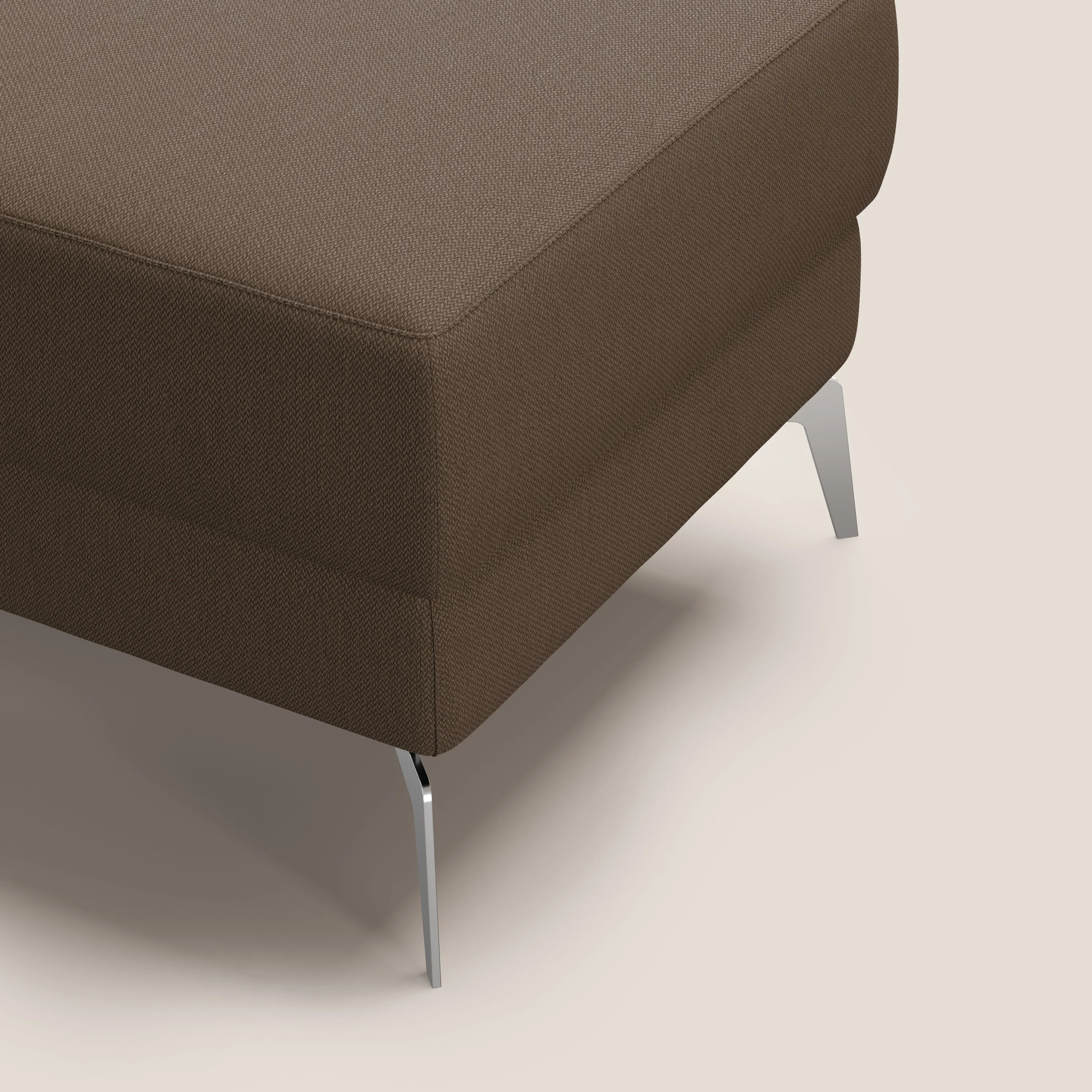 Star Pouf avec pieds hauts en tissu détachable T05 marron - Image 7